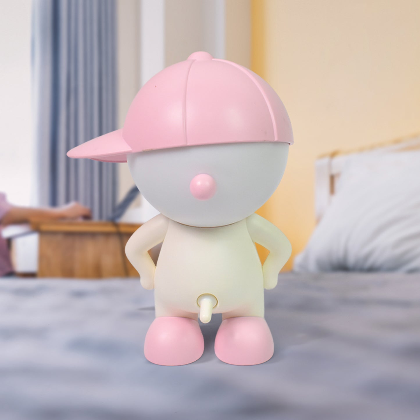 Cute Lovely Cartoon Design Led Desk Night Light With Plastic Head Cap (1 Pc) - Happy Price - Image 4