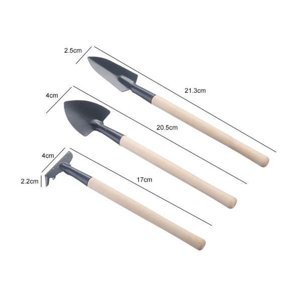 Kids Garden Tools Set Of 3 Pieces (Trowel Shovel Rake) - Happy Price - Image 4