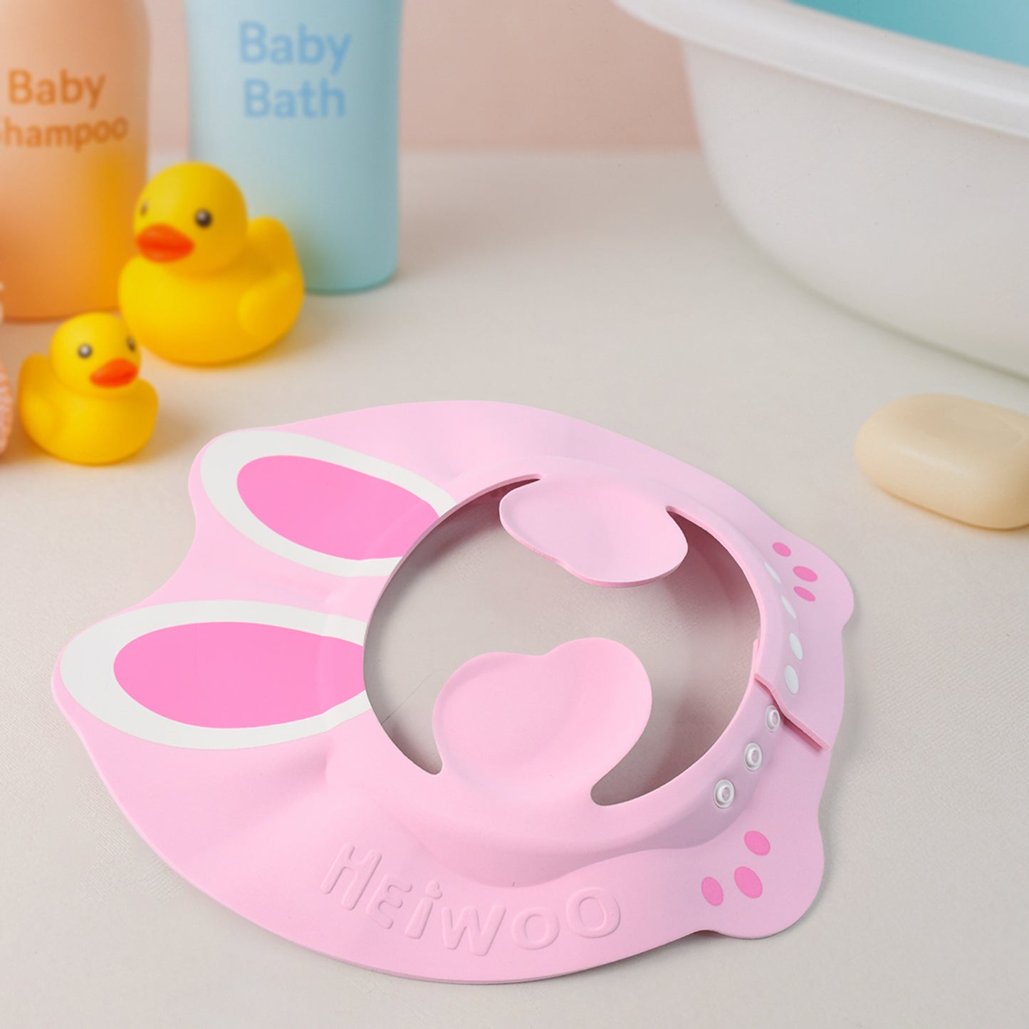 Adjustable Bunny Ear Baby Shower Cap (1 Pc) - Happy Price - Image 4