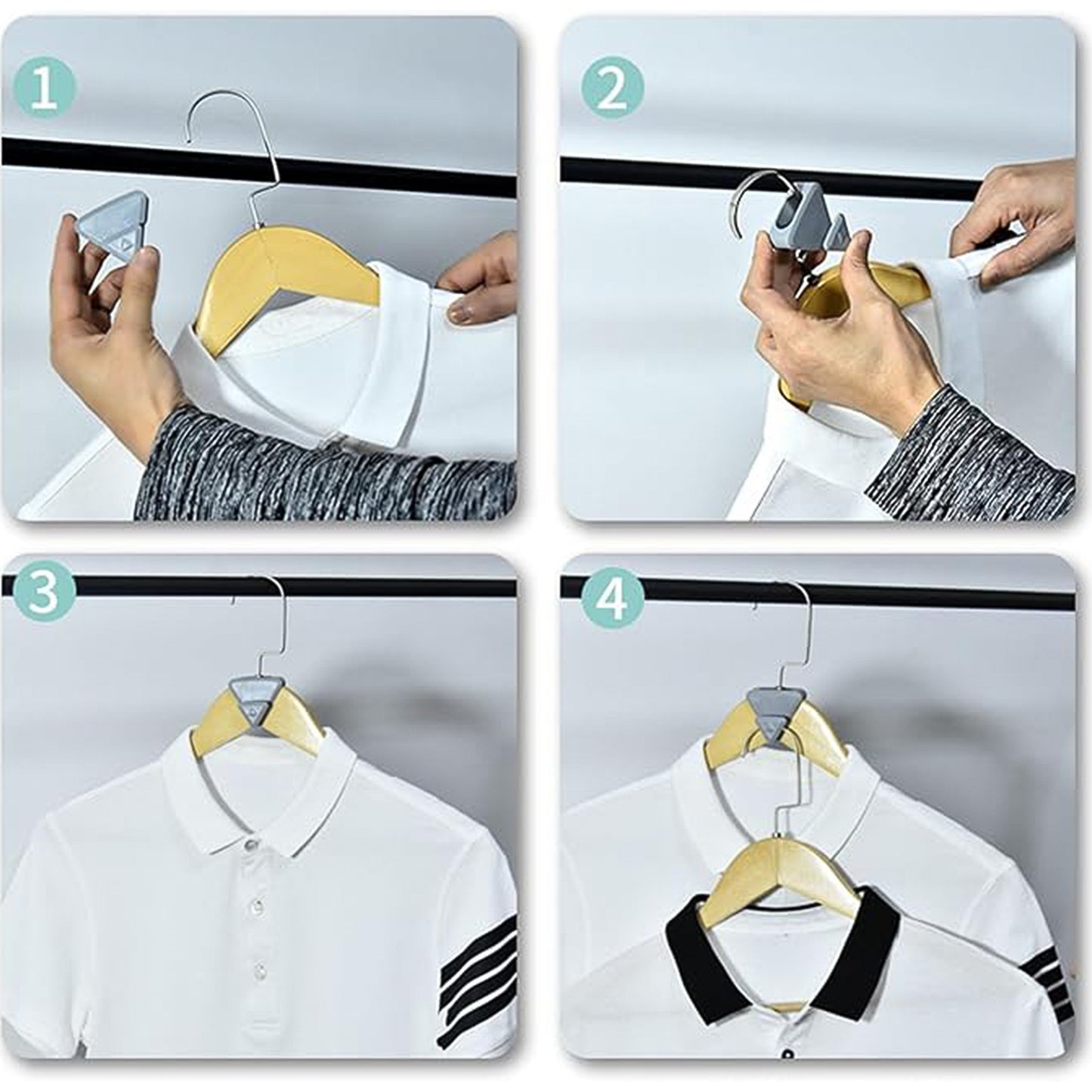 Multi-functional Plastic Triangle Hanger Connector Hooks 5 Pcs Set - Happy Price - Image 5