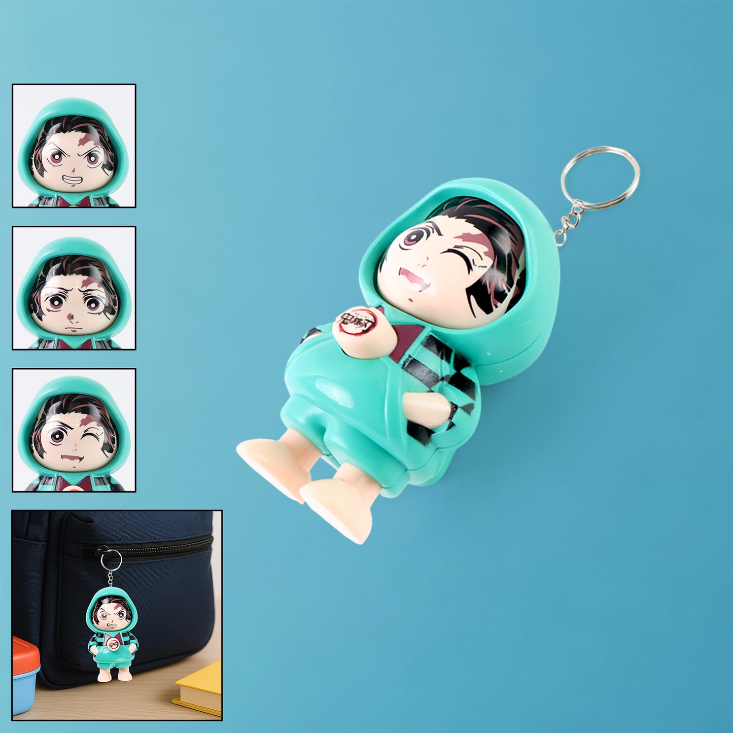 Cartoon Character Design Cute Action Figure Keychain (Mix  Design  1 Pc) - Happy Price - Image 2