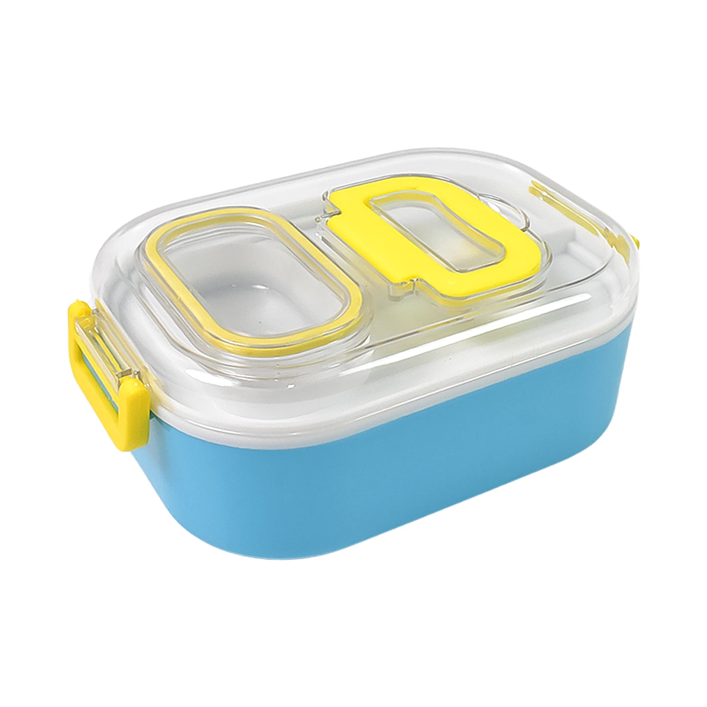Durable Plastic Lunch Box For Kids With 2 In 1 Spoon Fork (1 Pc) - Happy Price - Image 4
