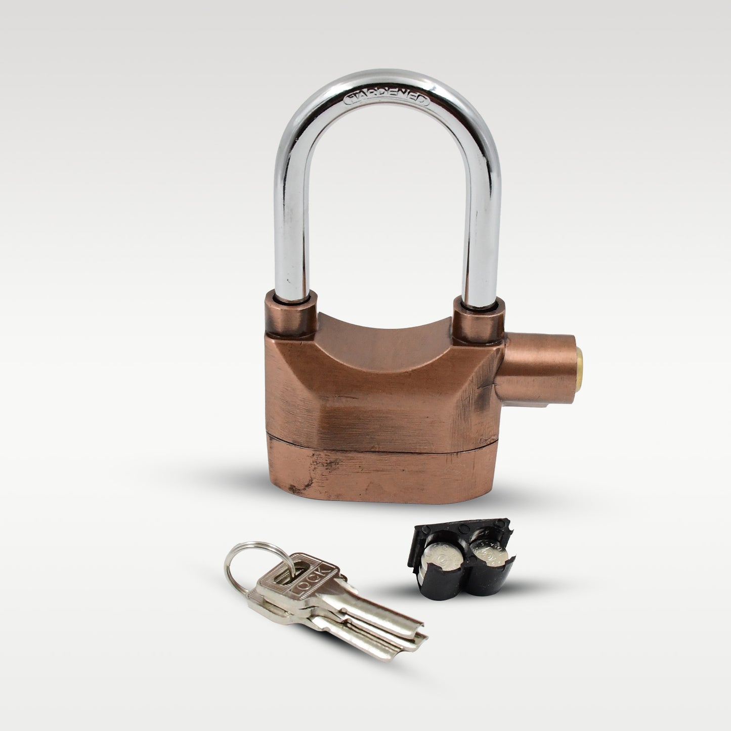 Brown Security Alarm Metallic Lock System With 3 Keys (1 Set) - Happy Price - Image 2