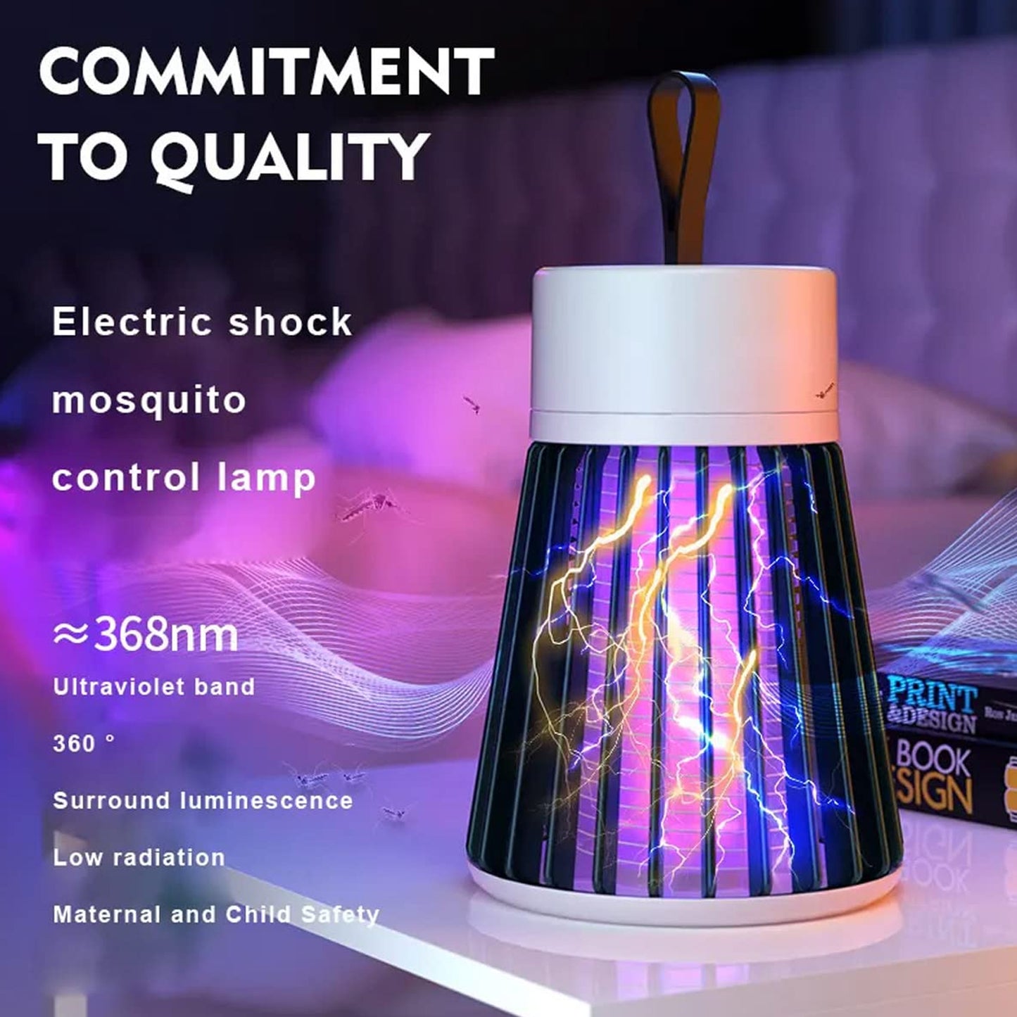Mosquito Killer Machine  Mosquito Killer Usb Powered Bug Zapper Mosquito Lamp For Home Electric Led Lamp Mosquito Killer Indoor  Outdoor Mosquito Trap Machine - Happy Price - Image 3