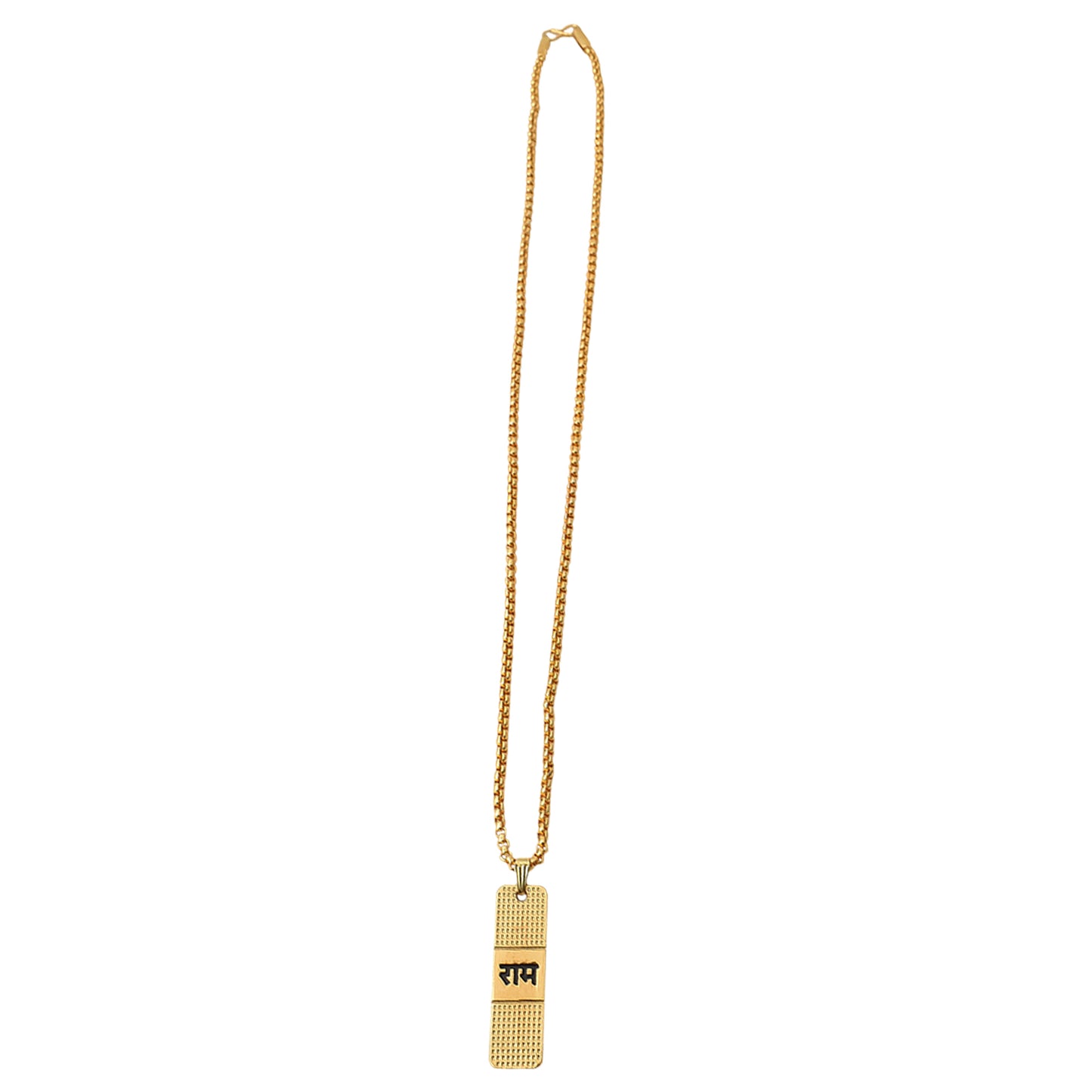 Golden Ram Naam Locket With Chain (1 Pc) - Happy Price - Image 5