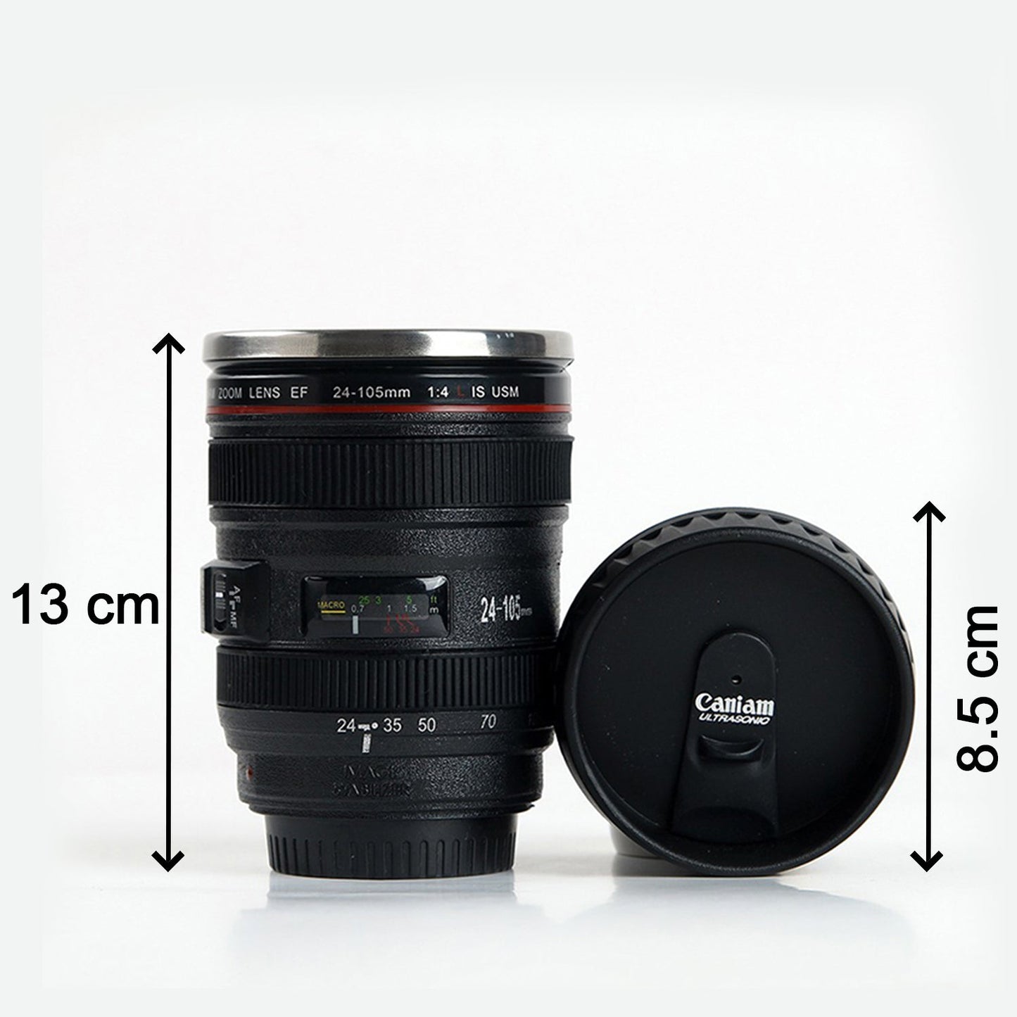 Plastic Camera Lens Stainless Steel Coffee Mug - Happy Price - Image 4
