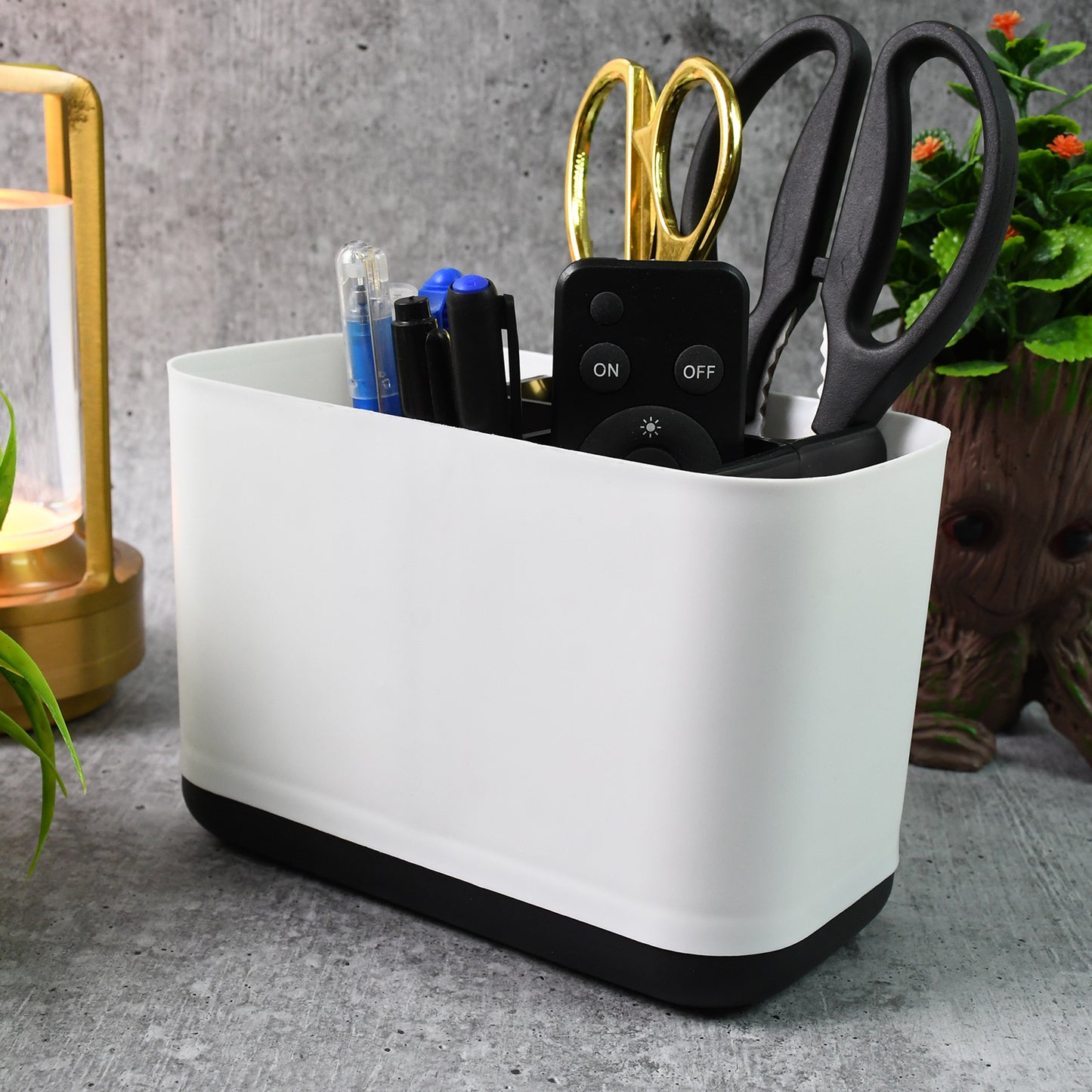 6 Compartment Multi Purpose Organizer Toothbrush Holder Stand Plastic Caddy (1 Pc) - Happy Price - Image 3
