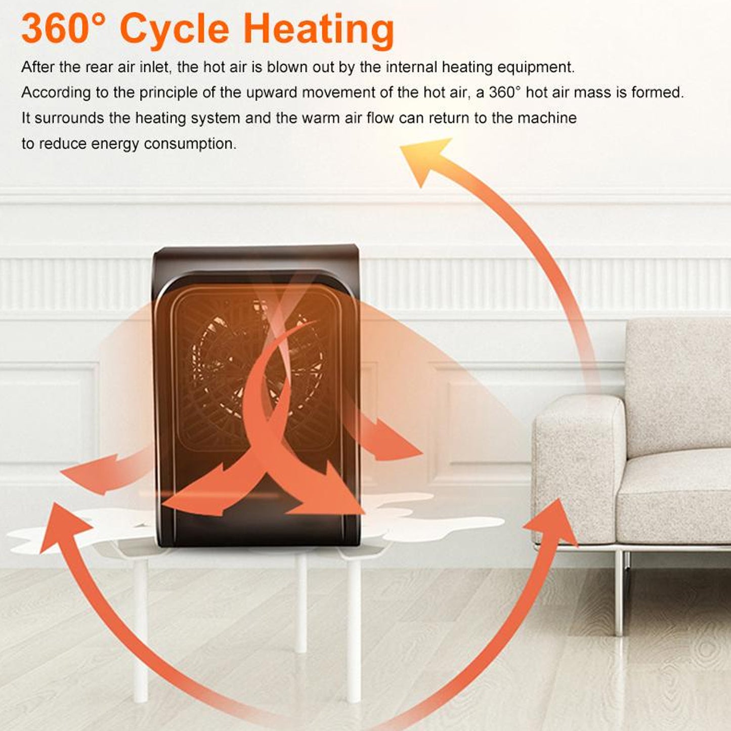 Room Heater 220v Brown Box Heater For Office  Bedroom Use Heater - Happy Price - Image 7