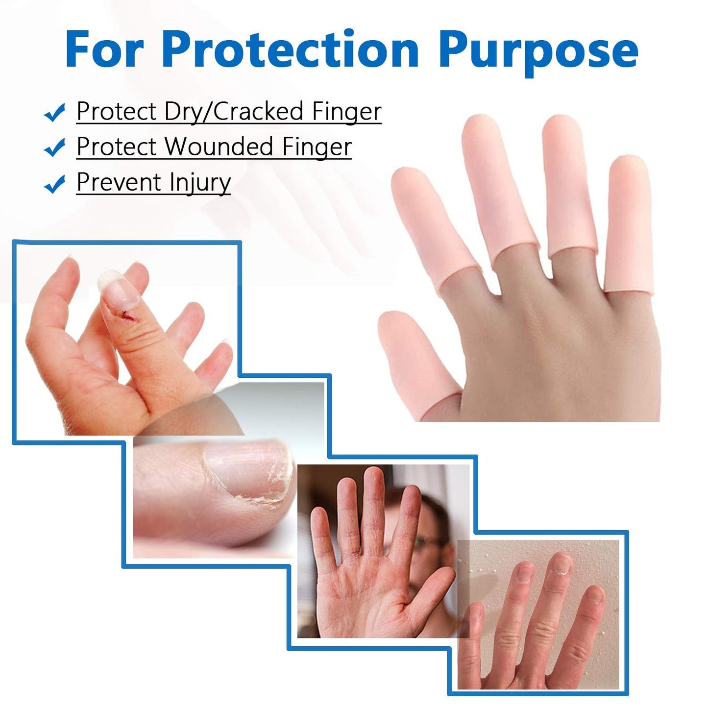 Finger Caps Silicone Finger Protectors Sleeves (Finger Cots  145 Pcs Set Approx) - Happy Price - Image 4