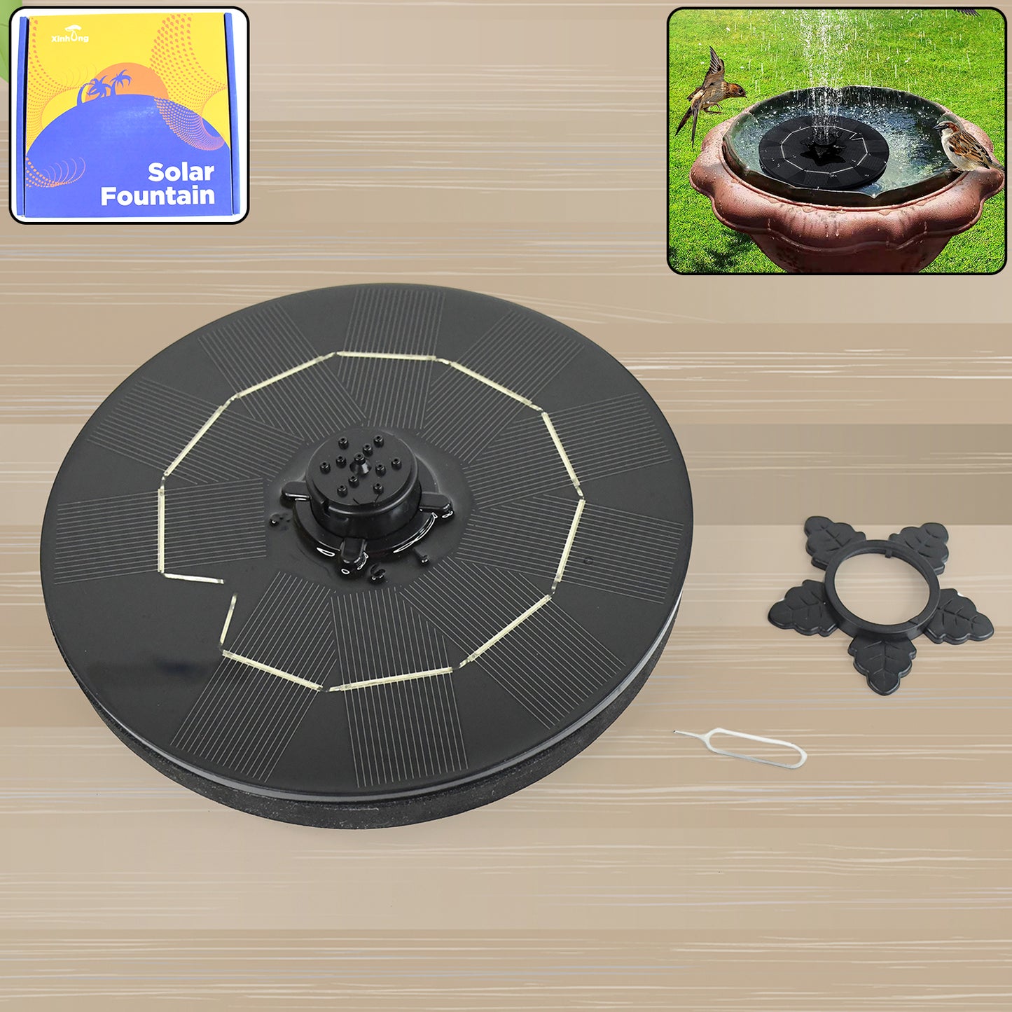 Fast Fountain By Pocket Hose - Solar-powered - Instantly Adds A Water Feature Virtually Anywhere - 5 Spray Modes - No Installation Or Batteries Required - Great For Bird Baths Pools Pond  More (1 Pc) - Happy Price - Image 3