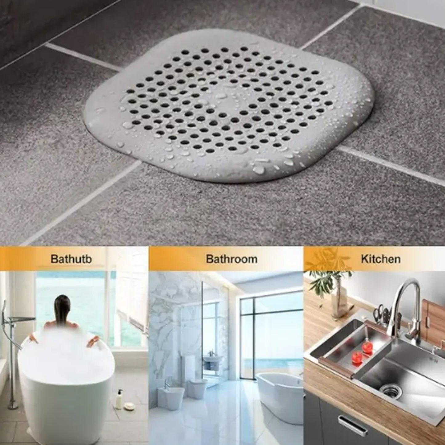 Flexible Silicone Drain Cover Strainer (1 Pc) - Happy Price - Image 5