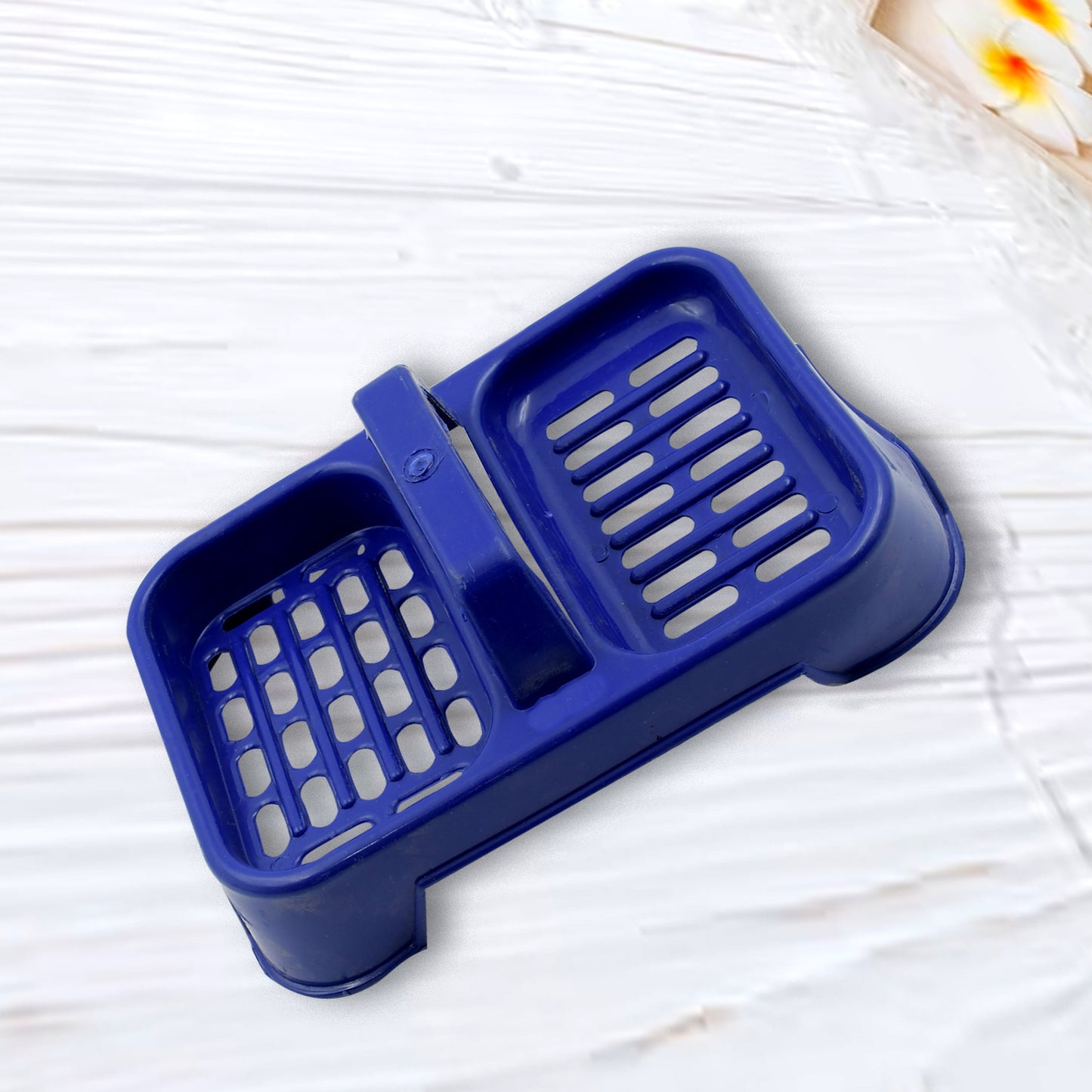 8729 2in1 Plastic Soap Case  Soap Dish  Soap Stand 2 Section Plastic Soap Case Soap Holder Soap Dish For Bathroom Kitchen Sink (1 Pc  Multicolor ) - Happy Price - Image 2