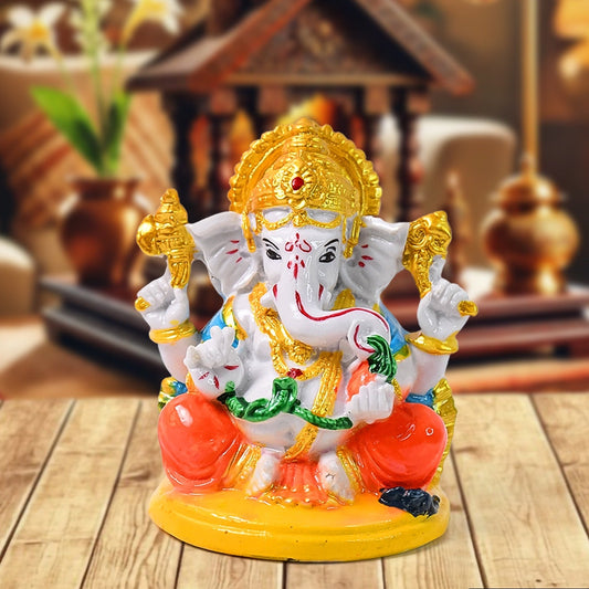 Lord Ganesha Idol  Ganpati Statue  Ganpatii Bappa Showpiece For Gifts (1 Pc) - Happy Price - Image 1