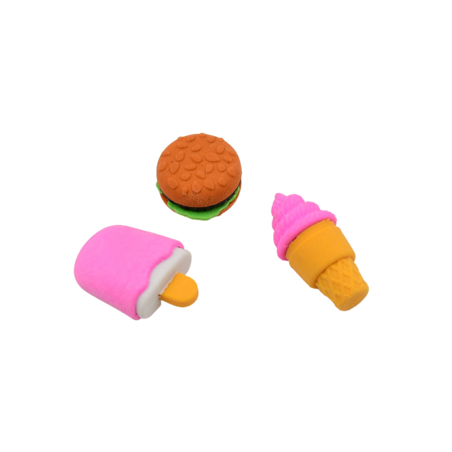Mix Design Fancy  Stylish Colorful Erasers (1 Set  3 Pc Set) - Happy Price - Image 6