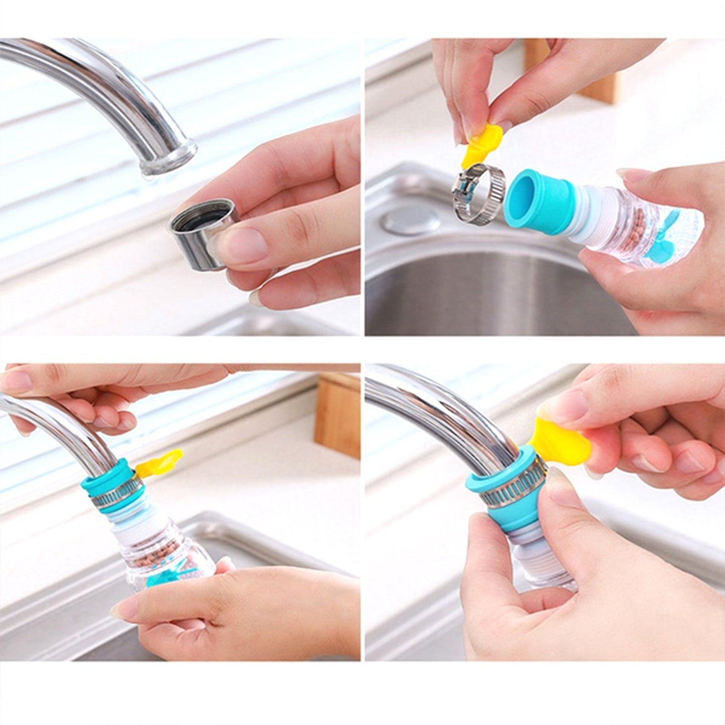 0208 360 Degree Water Saving Faucet Expandable Water Valve Splash Regulator - Happy Price - Image 3