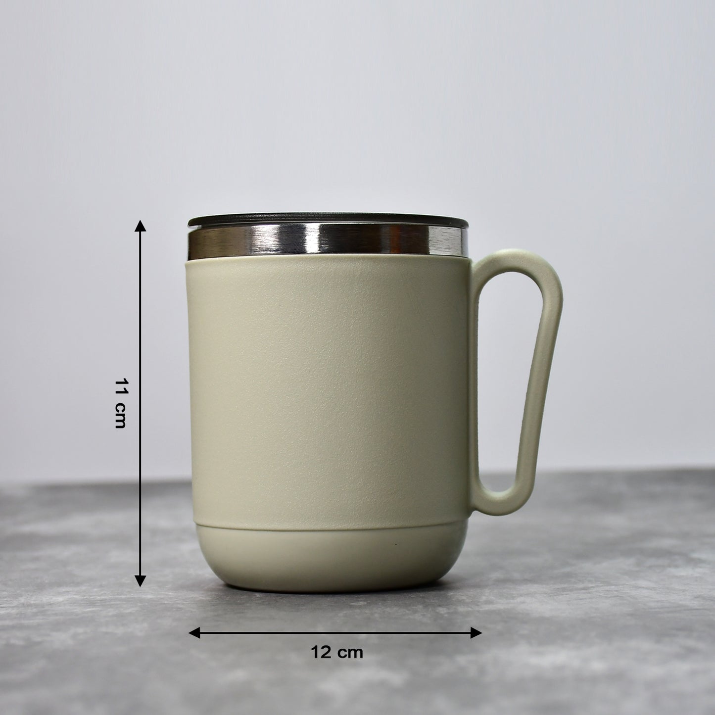 Ganesh Premium Stainless Steel Coffee Mug With Heat Resistant Mug Lid. Approx 400ml Mug. - Happy Price - Image 5