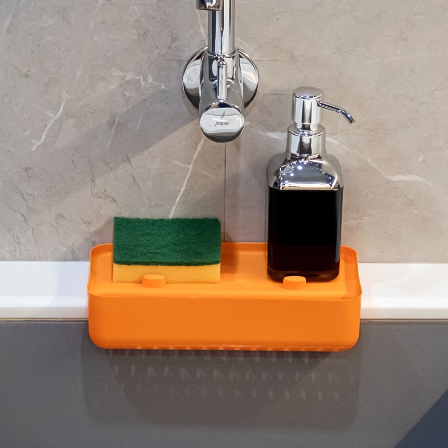 Multi Functional Drainer Shelf Sink Storage Holder Sink Colander Strainer Basket (1 Pc) - Happy Price - Image 4