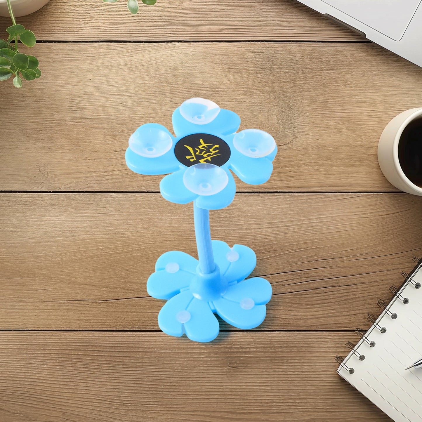 360 Rotatable Flower Shape Cellphone Holder Car  Mount Sucker Stand (Multicolored With Box)) - Happy Price - Image 3