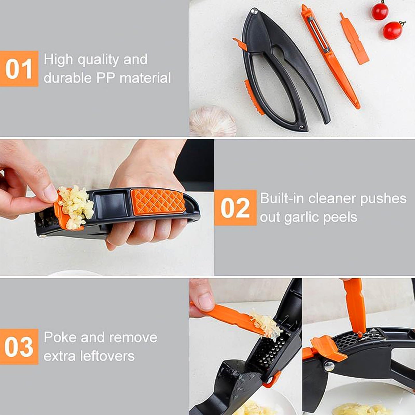 Multifunctional Garlic Press Garlic Mincing  Crushing Tool (1 Pc) - Happy Price - Image 7