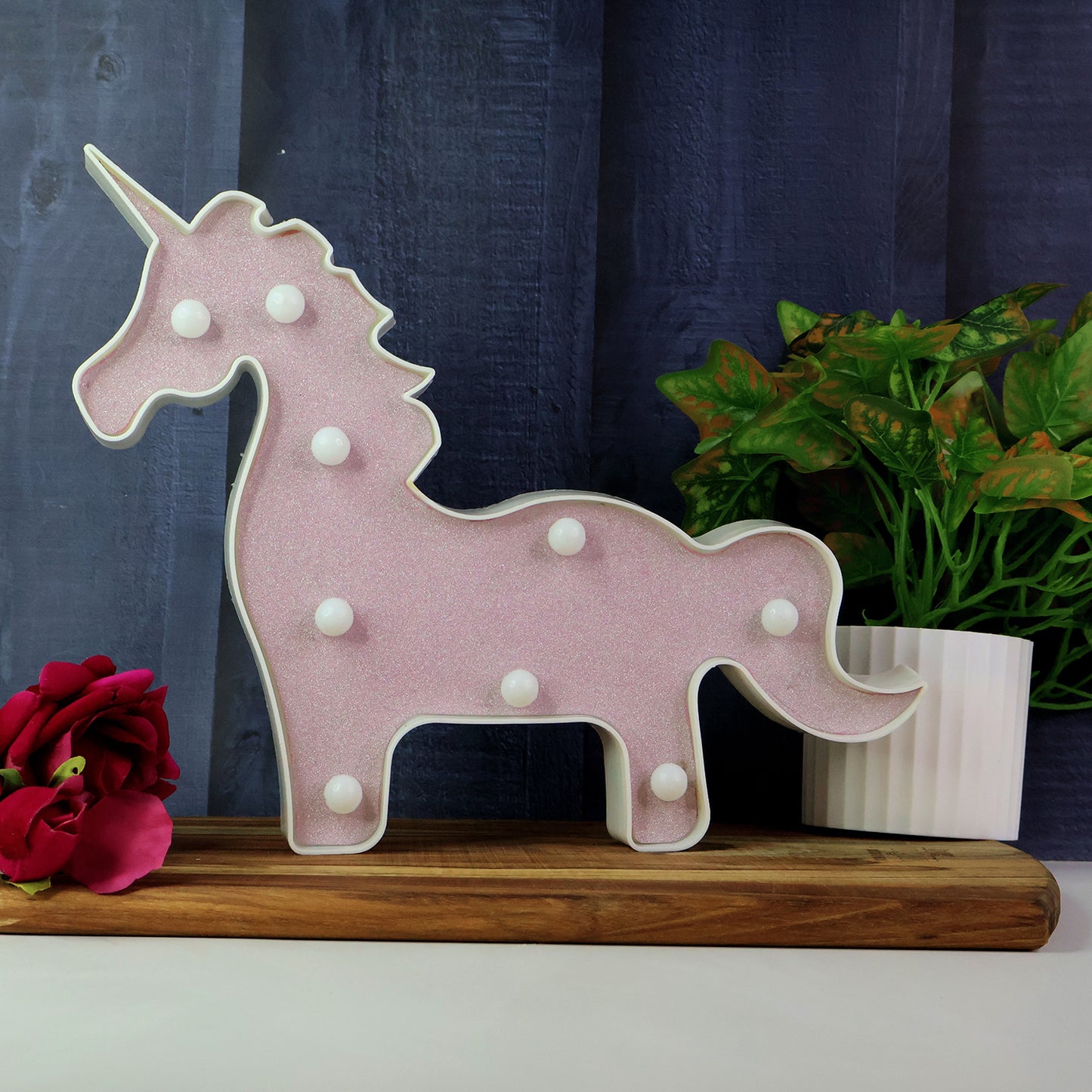 Unicorn Shaped LED Decorative Night Light - 1 Pc Battery Operated Lamp for Kids Room - Happy Price - Image 5