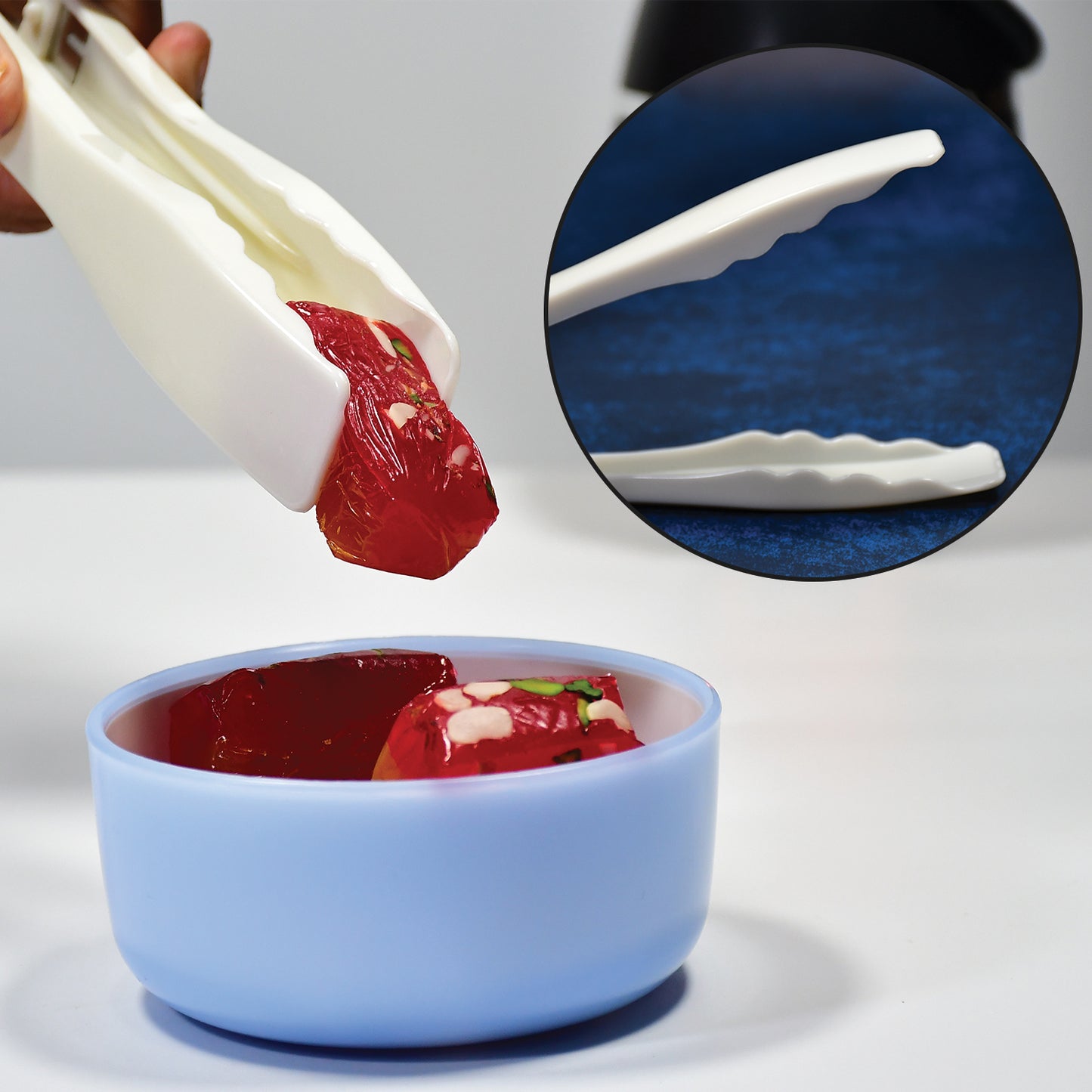 Plastic Handle Tong Bread Clamps Kitchen Tongs Cooking Tongs. - Happy Price - Image 3