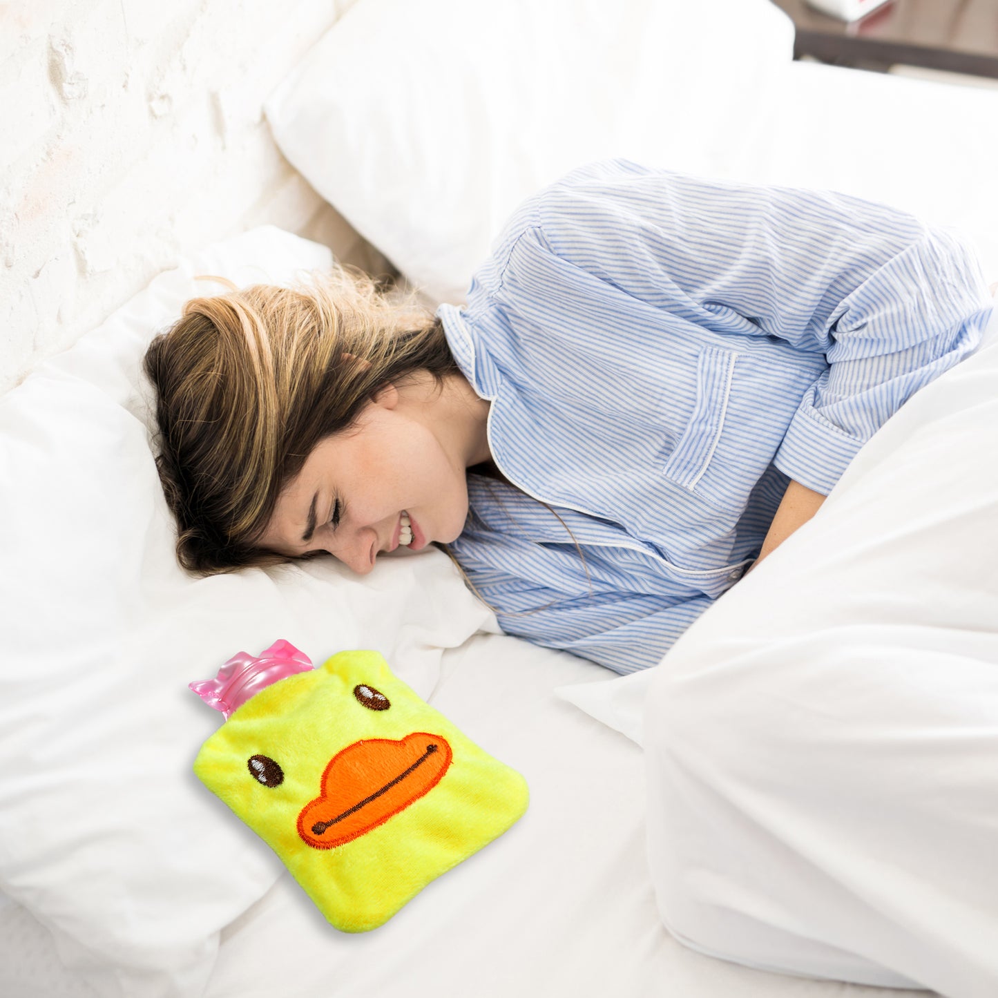 Yellow Duck Small Hot Water Bag With Cover For Pain Relief Neck Shoulder Pain And Hand Feet Warmer Menstrual Cramps. - Happy Price - Image 4