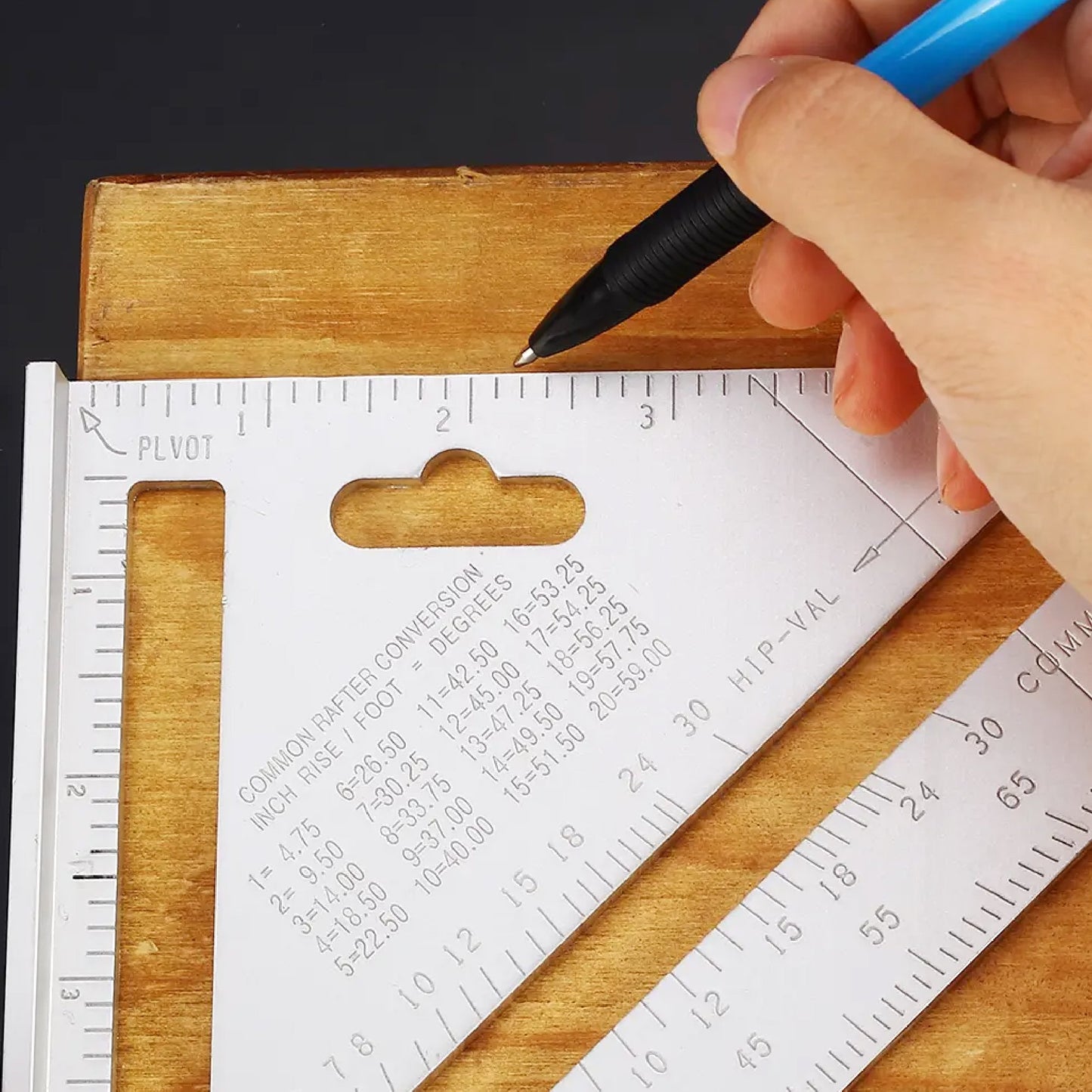 Light Weight Double Side Scale Triangle Measurement Hand Tool - Happy Price - Image 2