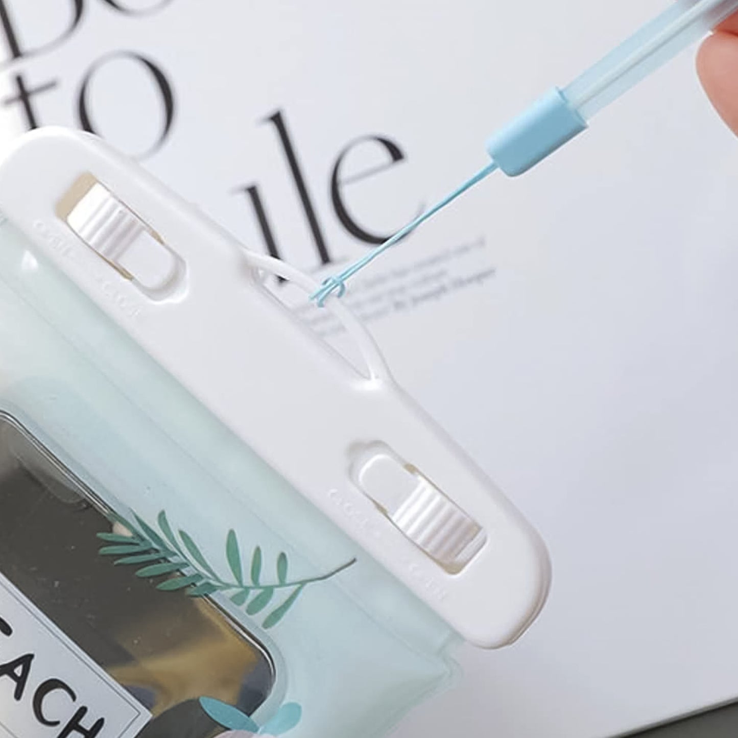 Waterproof Peach Transparent Mobile Pouch With Neck Strap (1 Pc) - Happy Price - Image 4