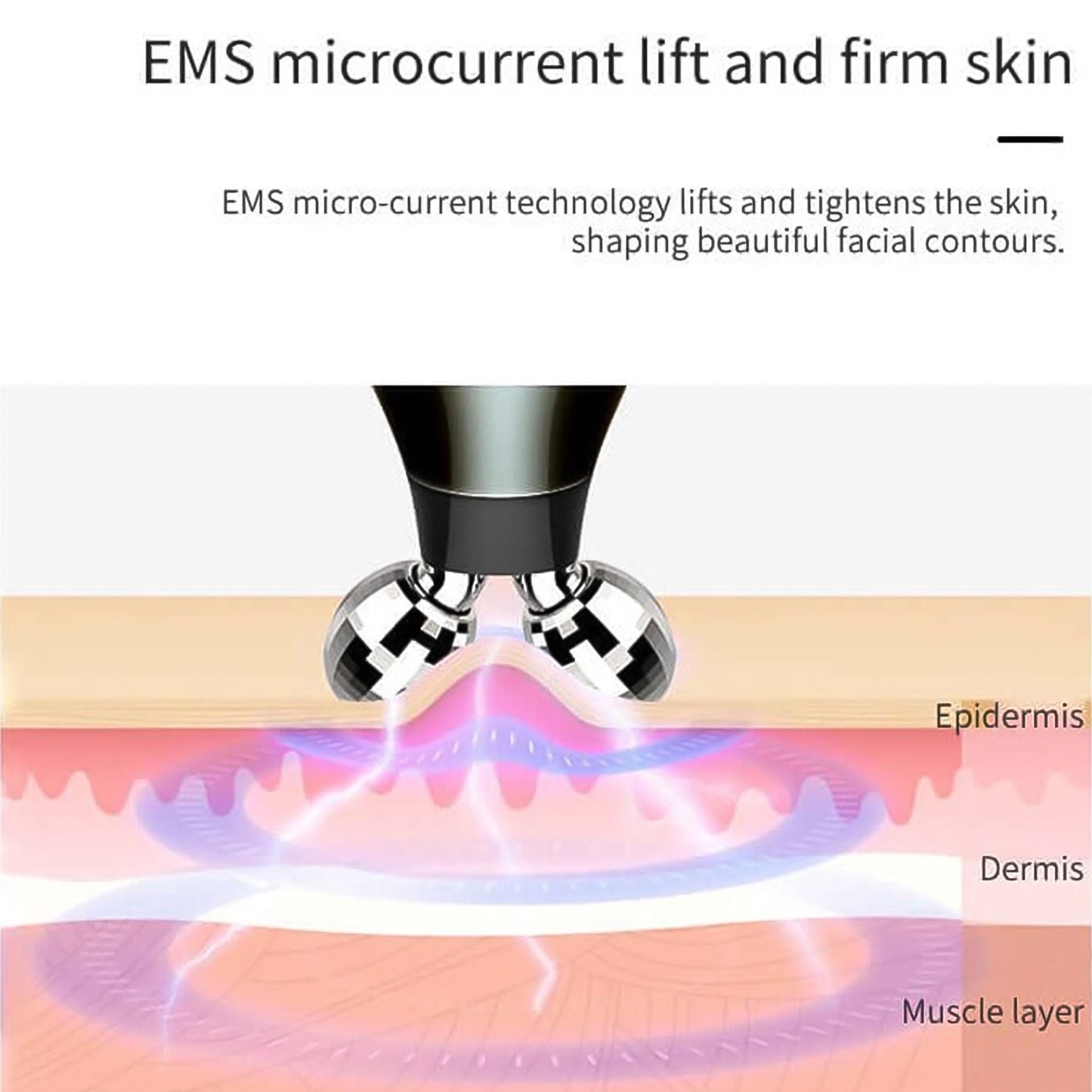 Microcurrent- Facial- Device Micro Current Face Massager Roller (1 Pc) - Happy Price - Image 6