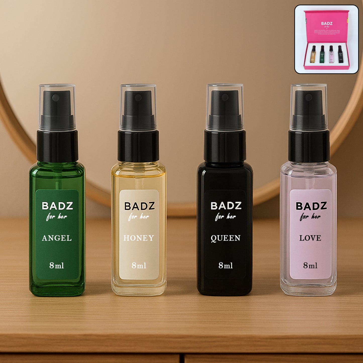 Mini Perfume Spray 8ml (Mix Fragrance  4 Pc) - Happy Price - Image 7