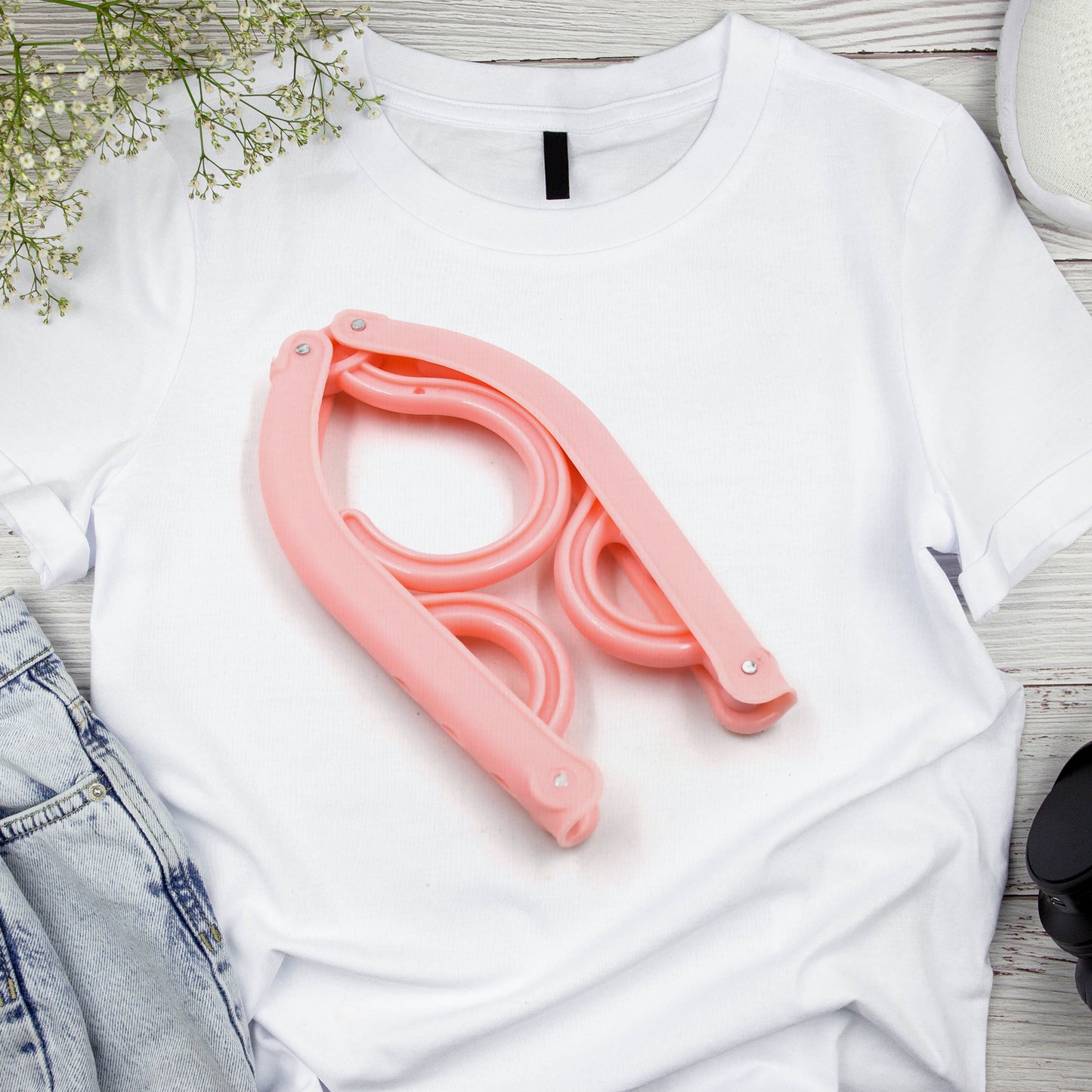 Travel Hangers With Clips Portable Folding Clothes Hangers For Scarves Suits Trousers Pants Shirts Socks Underwear Travel Home Foldable Clothes Drying Rack - Happy Price - Image 2