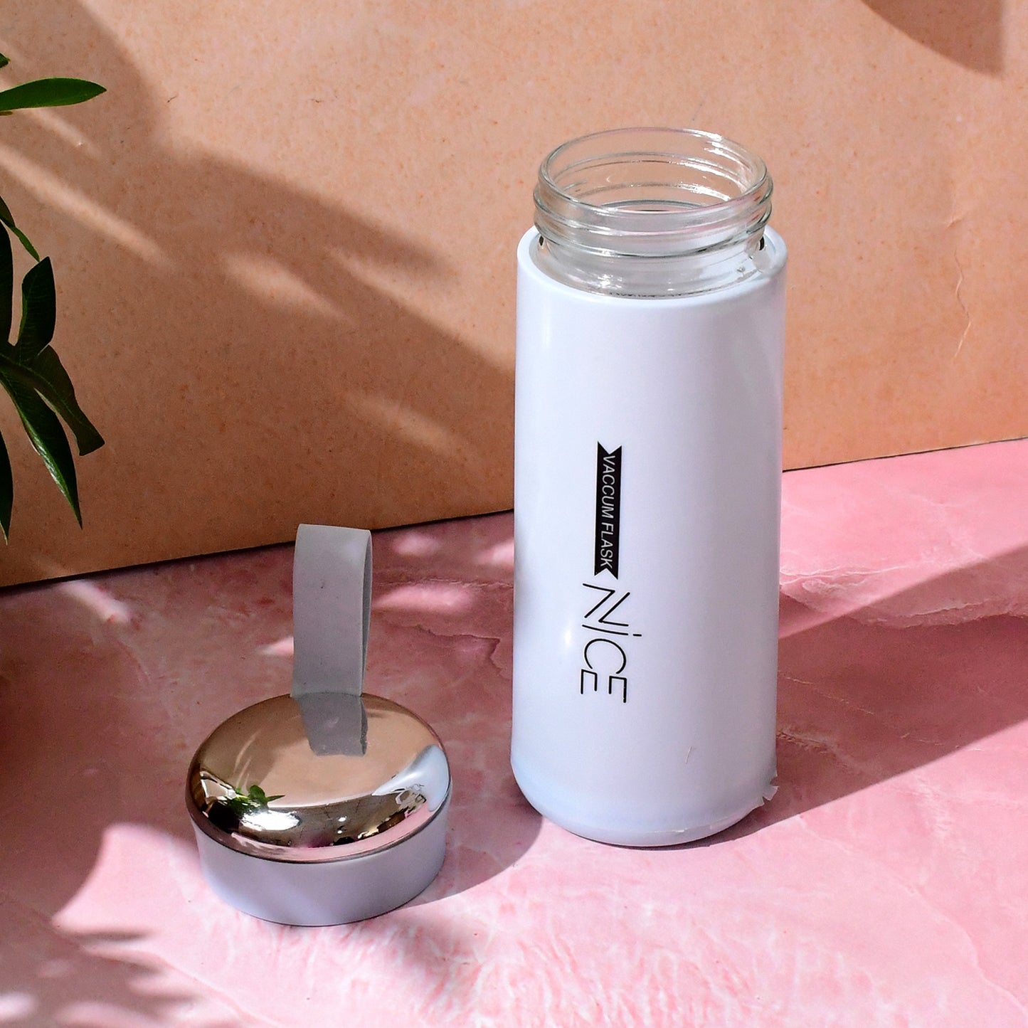 400ml Borosilicate Glass Water Bottle - Leak Proof, Light Blue (1 Pc) - Happy Price - Image 3