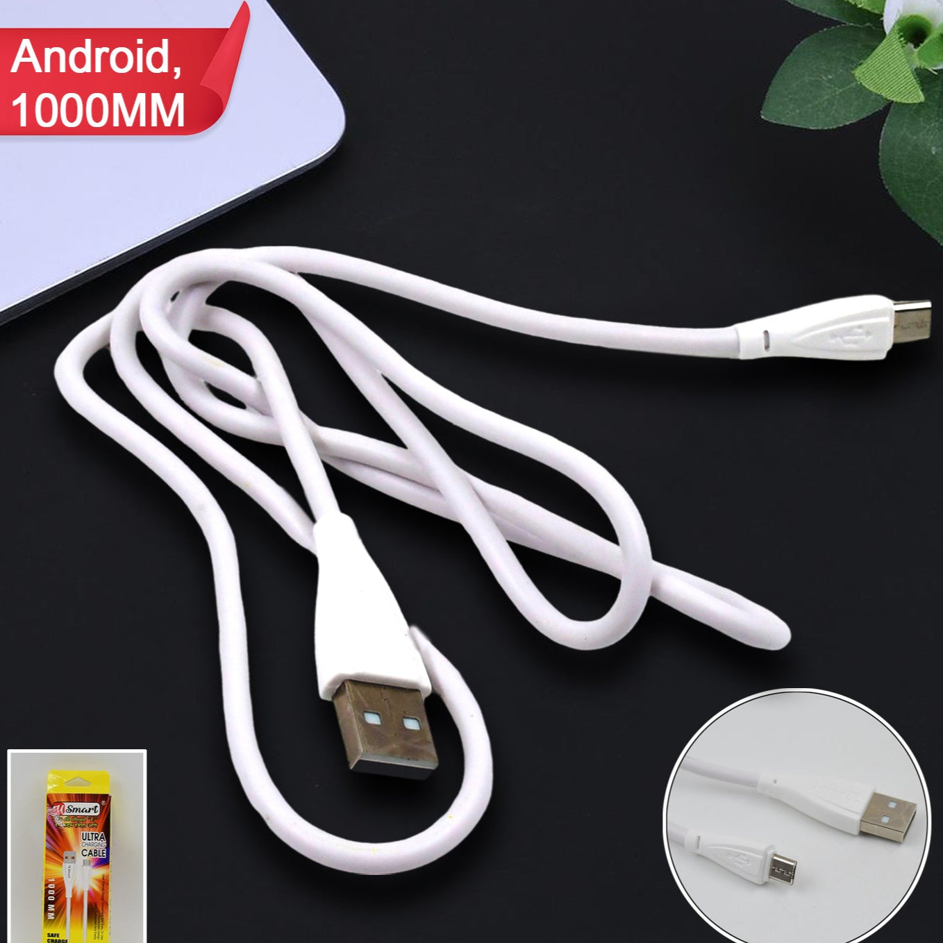 Fast Charging For Android  Data Transfer Long Micro Cable (1000 Mm) - Happy Price - Image 1