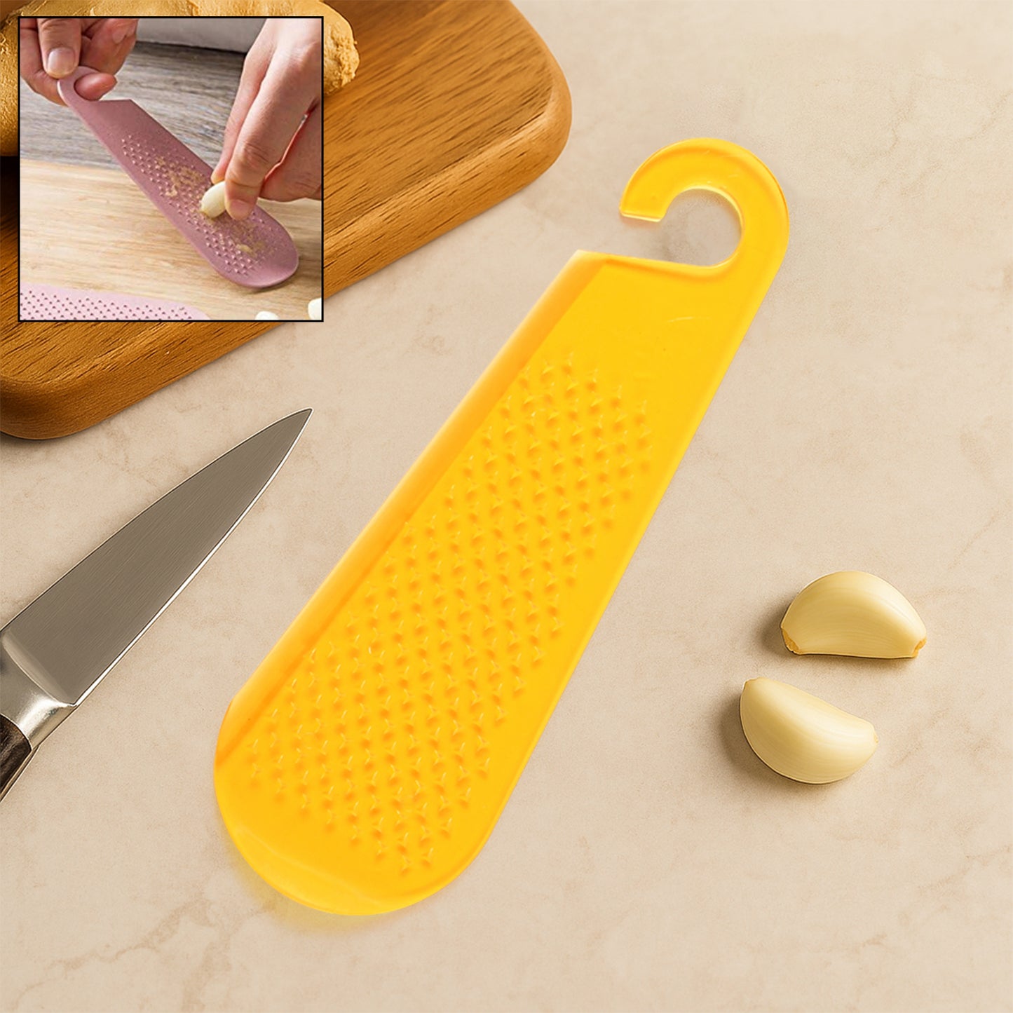Multipurpose Garlic And Ginger Grater Peeler Tool With Hanging Hook  1 Pc - Happy Price - Image 6
