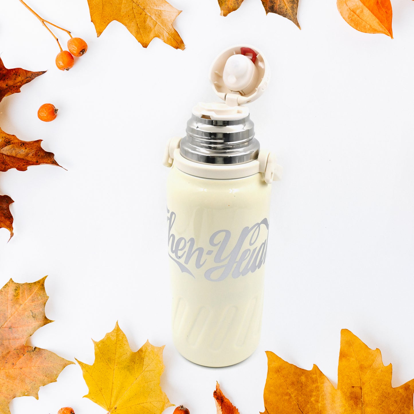 Stainless Steel Vacuum Insulated Water Bottle  Leak Proof Flask For Tea Coffee  Reusable Water Bottle With Hanging Strap  Bottle For Hot  Cold Drinks Wide Mouth Water Flask (900  1200 Ml) - Happy Price - Image 3