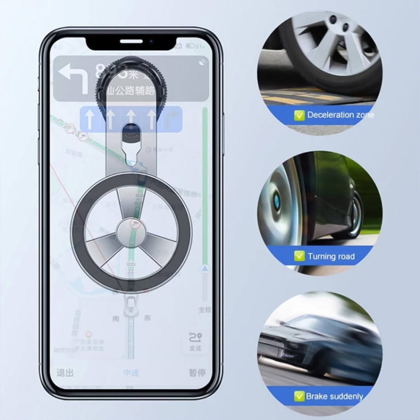 360 Rotatable  Foldable Air Vent Magnetic Phone Holder (1 Pc) - Happy Price - Image 3