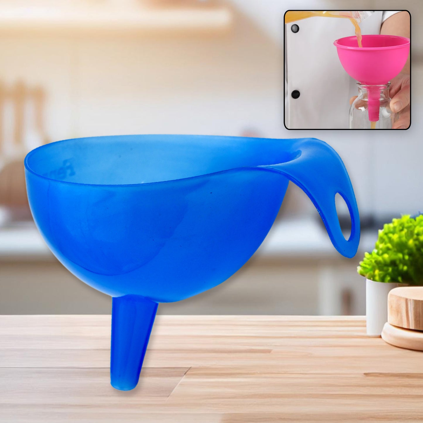 Plastic Funnel For Pouring Oil Sauce Water Juice Cooking Oil Powder Small Food-grains Food Grade Plastic Funnel (1 Pc) - Happy Price - Image 5