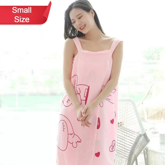 1453a Soft Cotton Bathrobe For Girls  Women  Bath Robe Towel For Women Quick Dry Dress Towel For Ladies. - Happy Price - Image 1