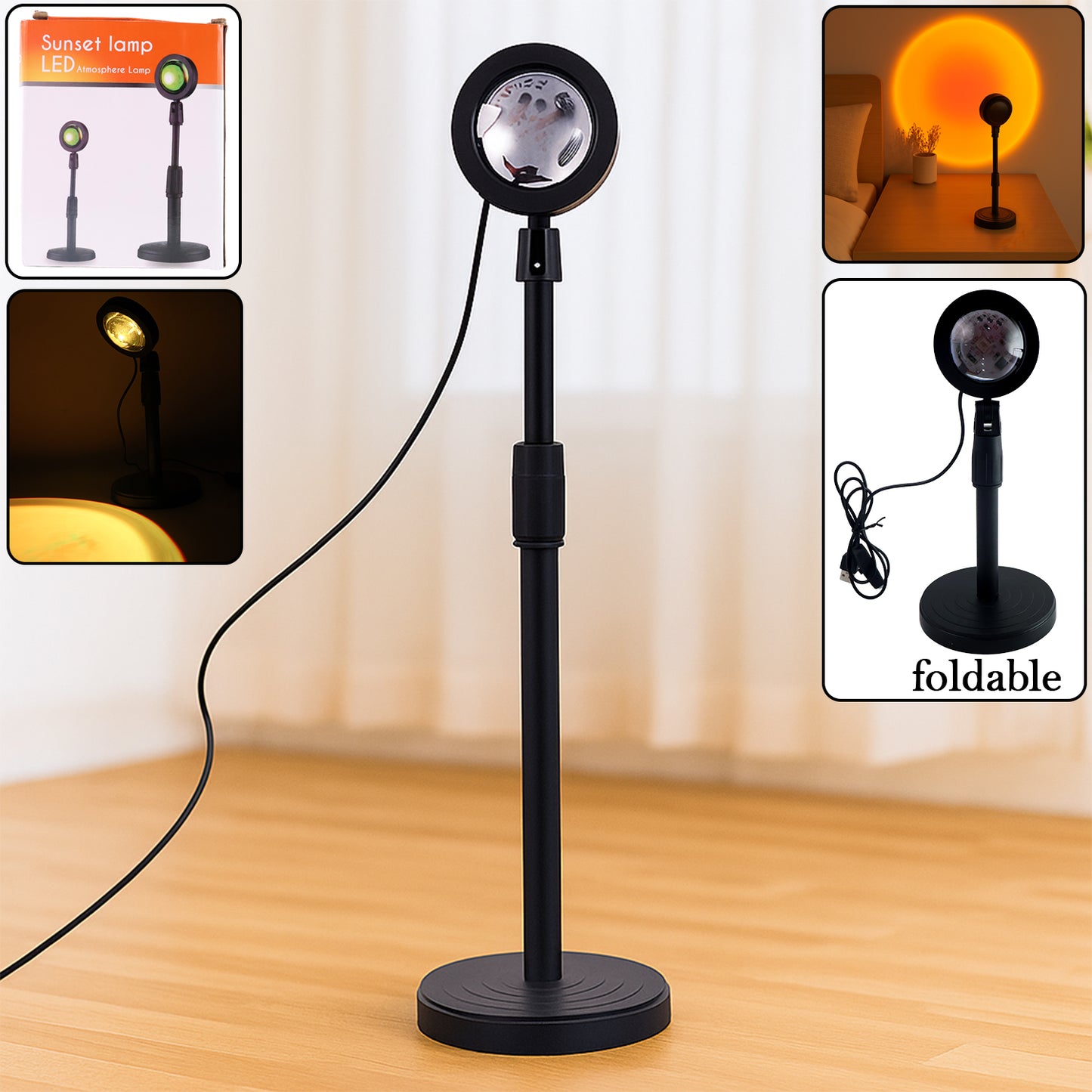4 Colors Sunset Lamp Sunset Projection Lamp Led Night Lights - Happy Price - Image 9