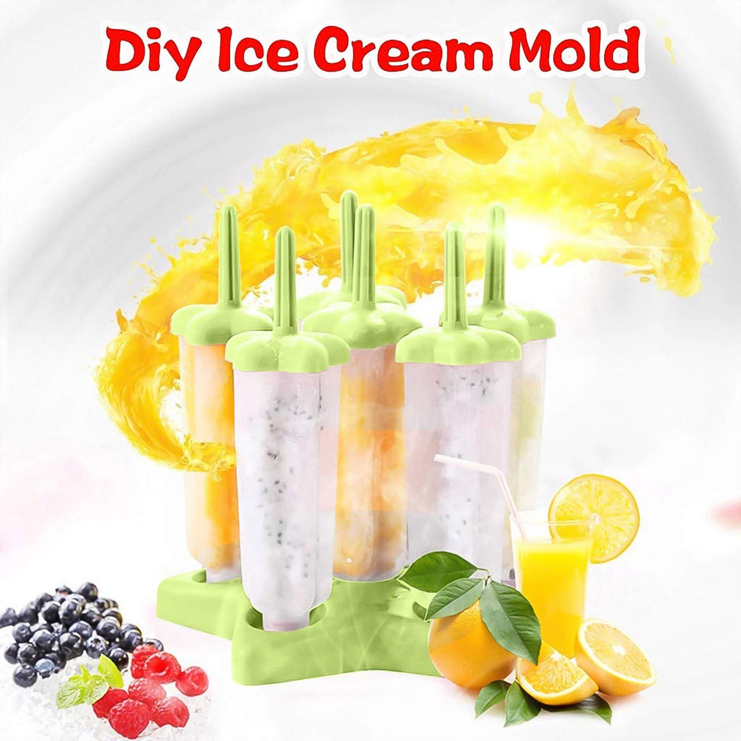 Plastic Ice Cream Molds With Lid (1 Set  6 Pc) - Happy Price - Image 3