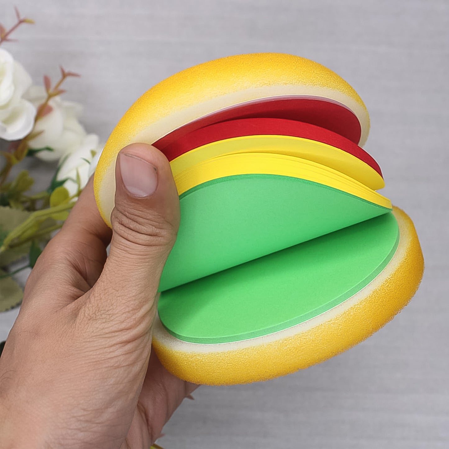 Burger Shaped Notepad  Sticky Notes  Memo Pads Unique Mini Notes (Multicolor) - Happy Price - Image 4