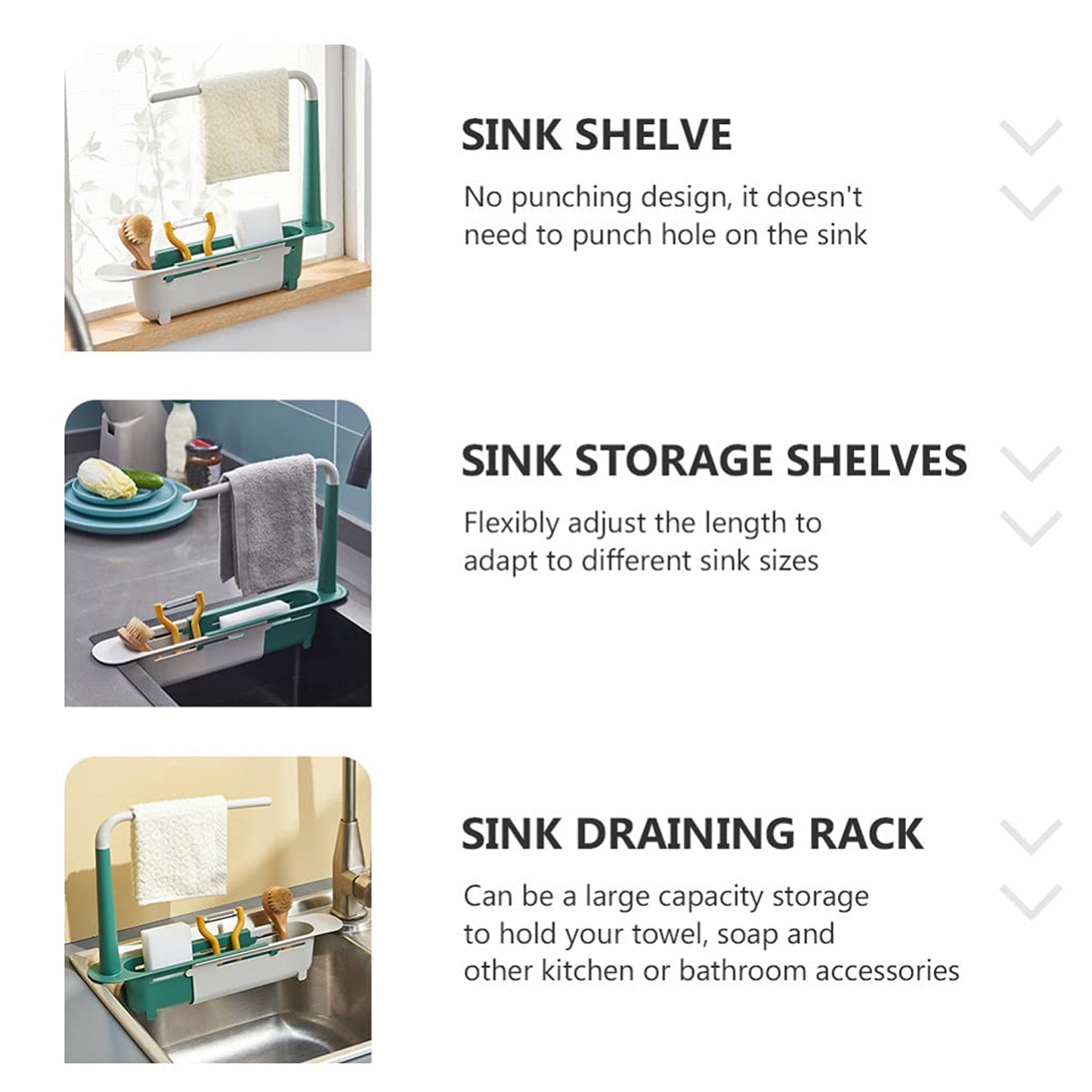 Expandable Kitchen Drying Basket Rack For Kitchen Use (Moq-120) - Happy Price - Image 5