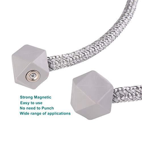 Hexagonal Magnetic Braided Rope Drapery Window Curtains Loop Binding Ties Buckle (2 Pc) - Happy Price - Image 4