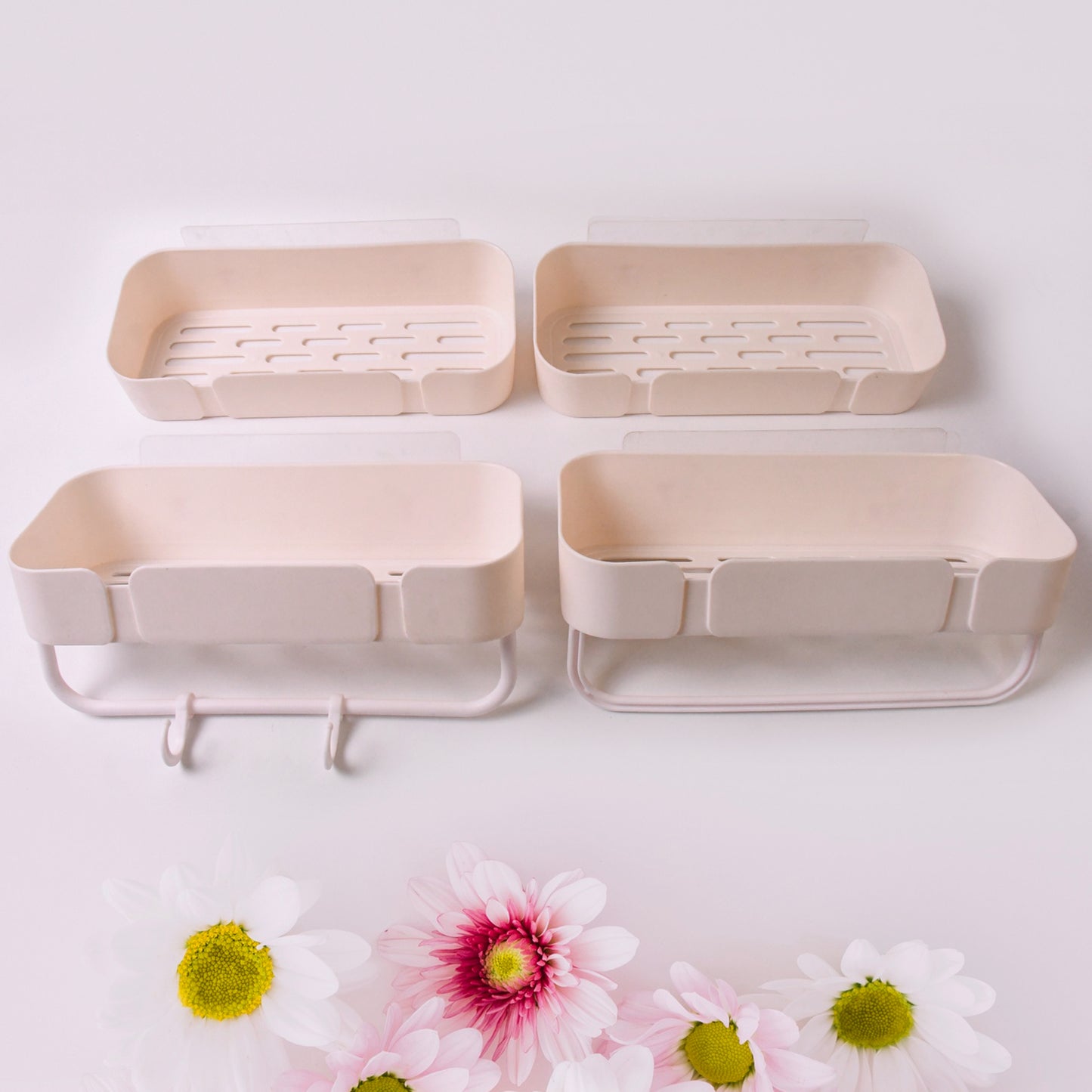 Multipurpose Kitchen Bathroom Wall Corner Shelf Rack (4 Pcs Set) - Happy Price - Image 2