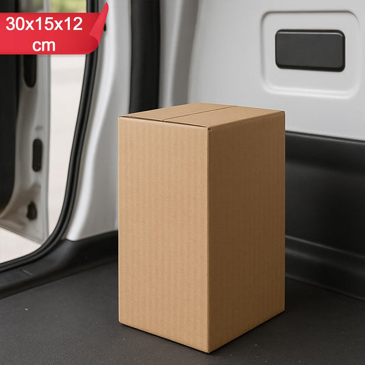 Durable Brown Corrugated Box for Secure Packaging (30x15x12 Cm, 1 Pc)