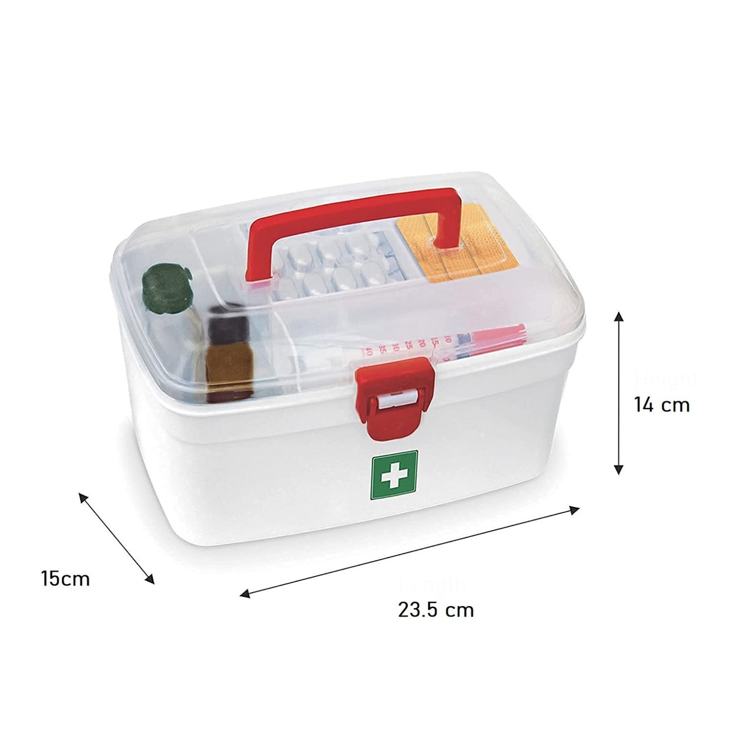 Medical Box 1 Pieceindoor Outdoor Medical Utilitymedicine Storage Boxdetachable Tray Medical Box Multi Purpose Regular Medicine First Aid Box With Handle - Happy Price - Image 6