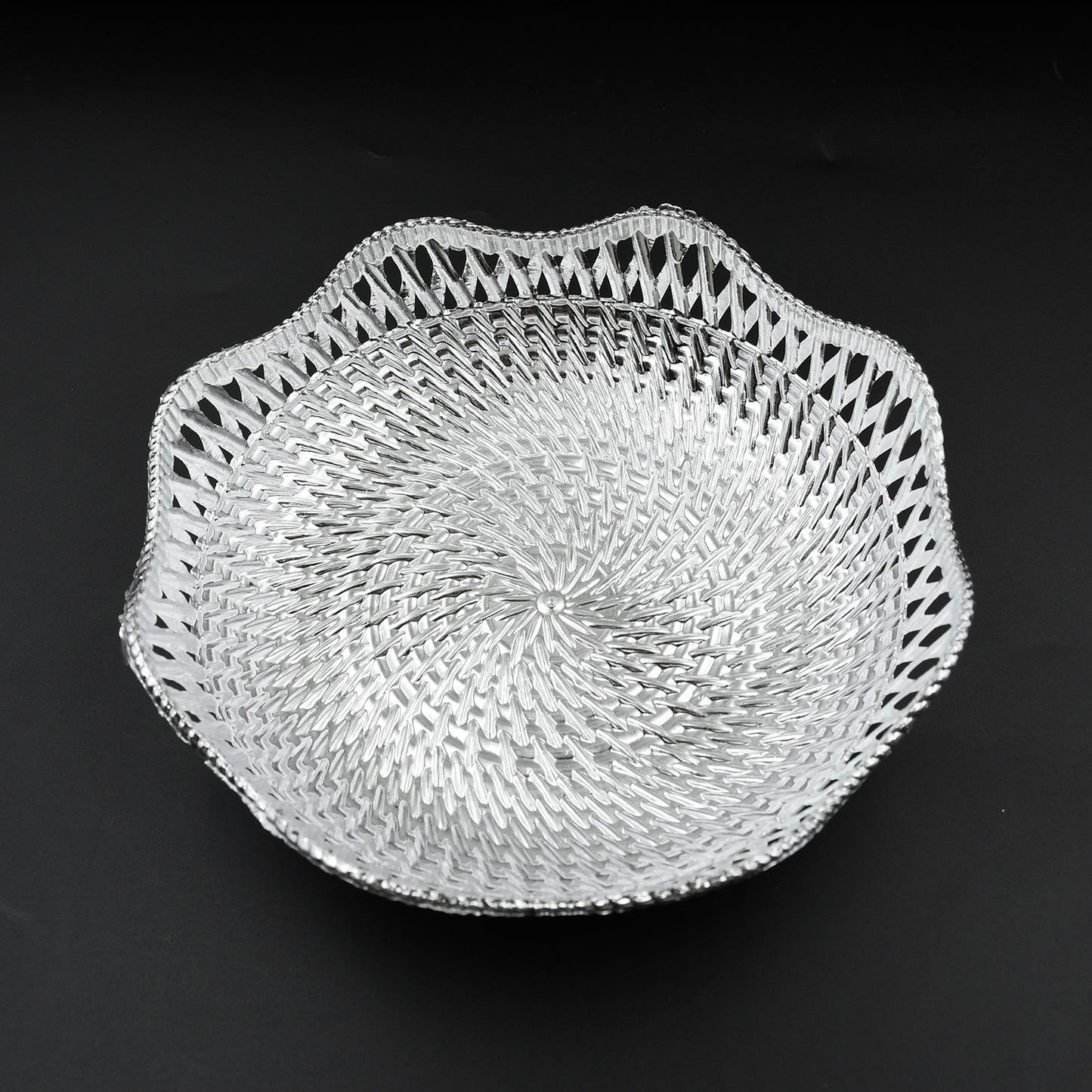 Round Serving Tray Traditional Serving Tray Multipurpose Serving Tray Decorative Serving Platters Mukhwas Serving Tray (1 Pc ) - Happy Price - Image 4