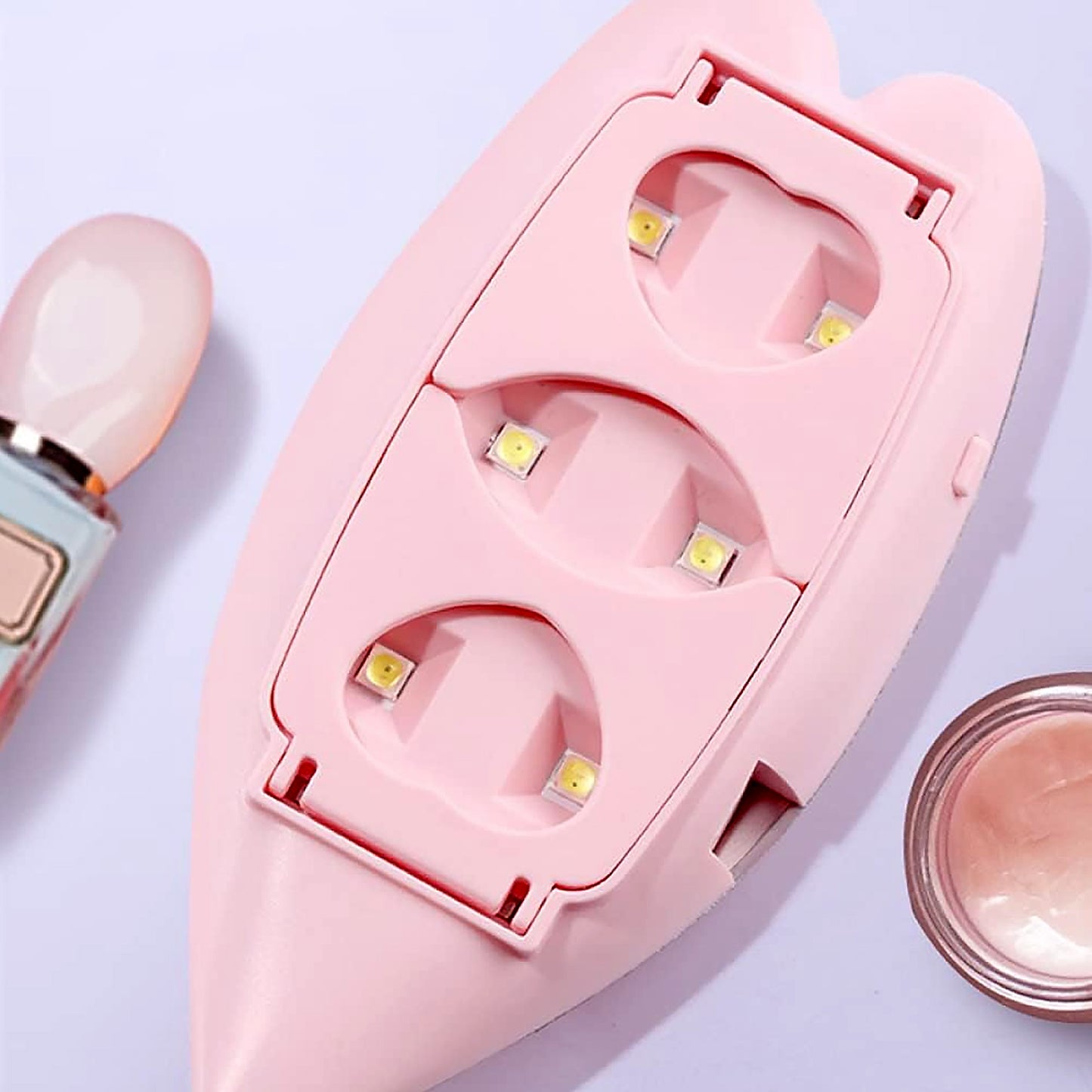 Mini Nail Lamp 6w 6 Led Uv Nail Dryer With Usb Cable For Gel Nail Polish Nail Art Tools For Starters Home Diy Professionals Salon Manicure (1 Pc) - Happy Price - Image 3