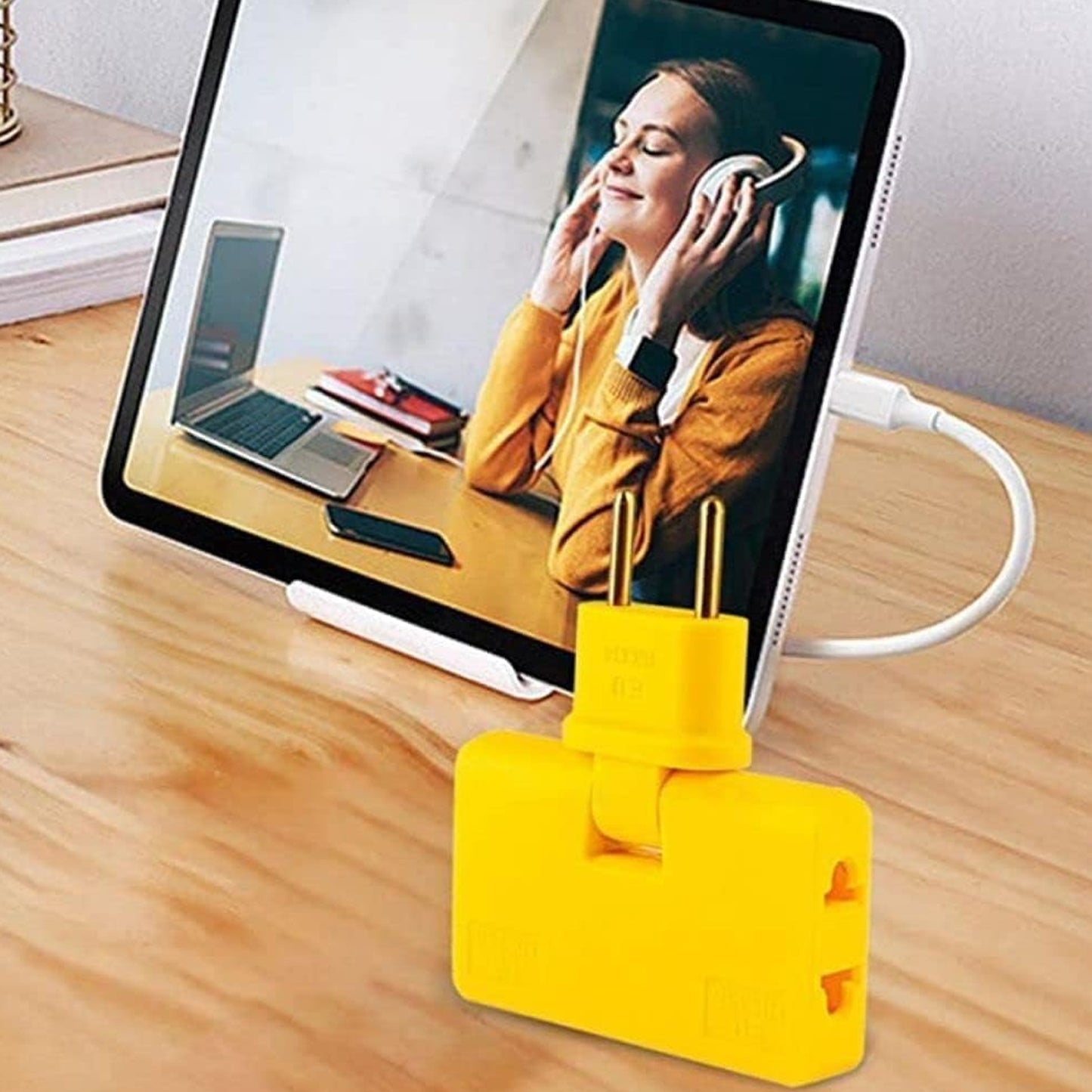 Wireless 3 In 1 Foldable Wall Plug Adapter  Socket  Converter (1 Pc) - Happy Price - Image 5