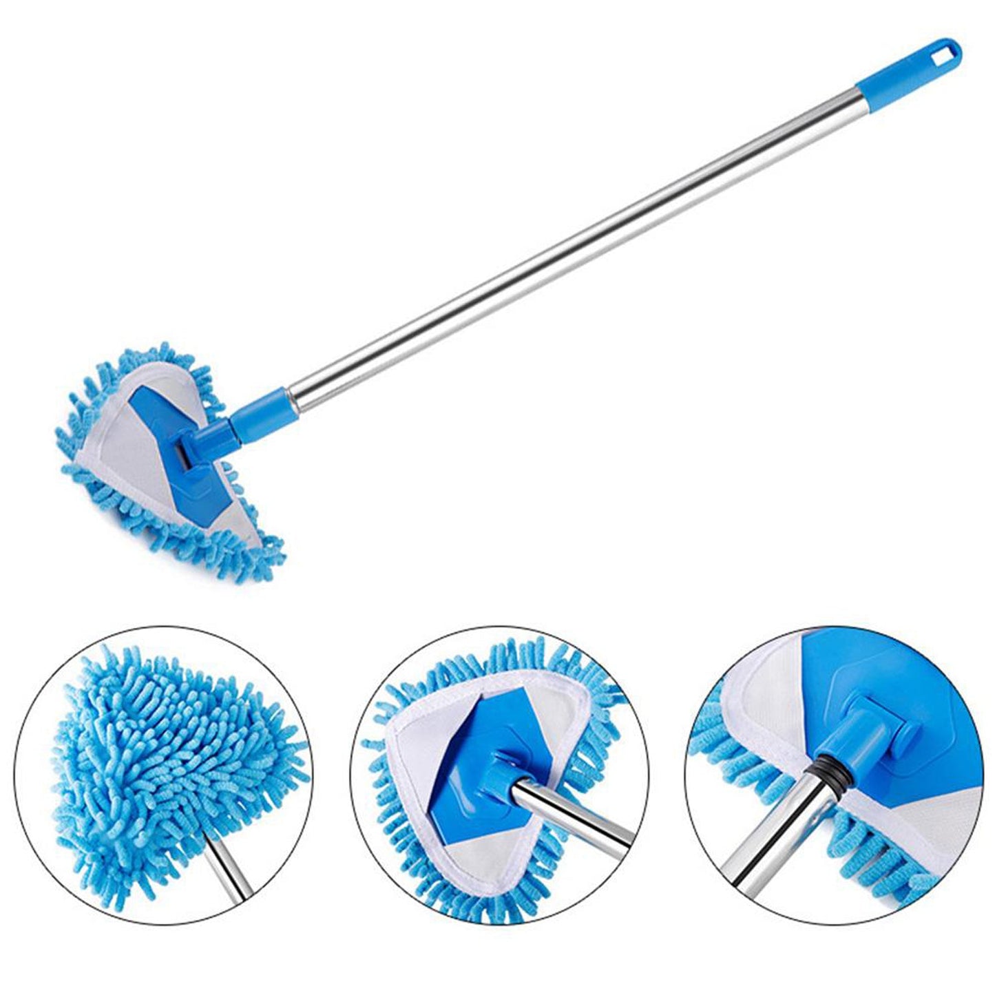 Stainless Steel Road Adjustable Triangle Mop Used For Cleaning Dusty And Wet Floor Surfaces And Tiles. - Happy Price - Image 7